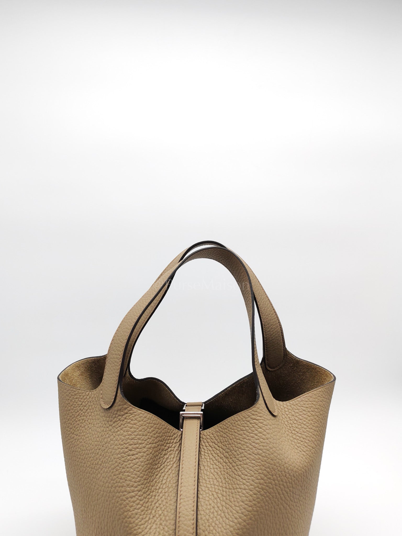 Picotin 22 in Beige Marfa Clemence Leather Palladium hardware Stamp B(2023) | Purse Maison Luxury Bags Shop