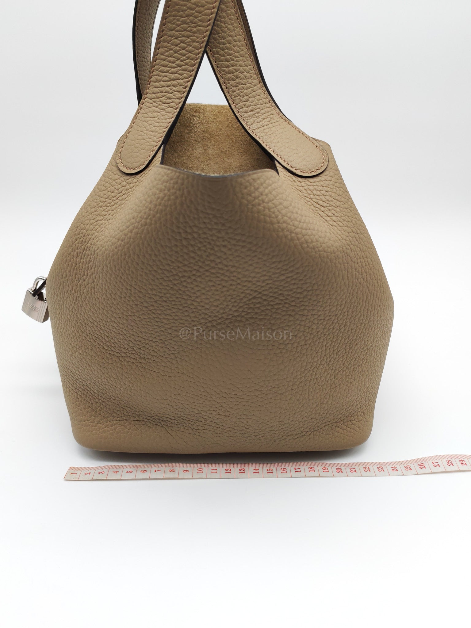 Picotin 22 in Beige Marfa Clemence Leather Palladium hardware Stamp B(2023) | Purse Maison Luxury Bags Shop