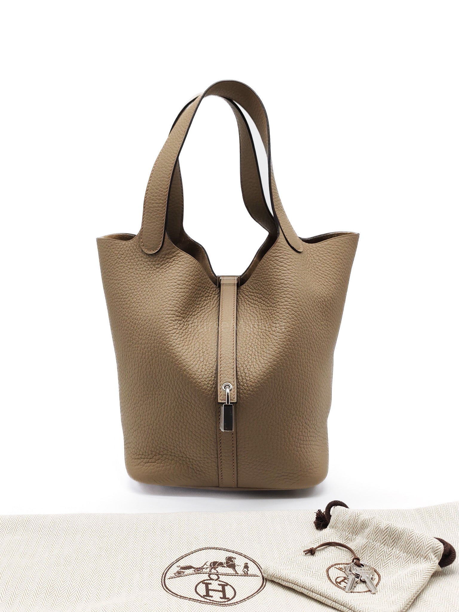 Picotin 22 in Beige Marfa Clemence Leather Palladium hardware Stamp B(2023) | Purse Maison Luxury Bags Shop