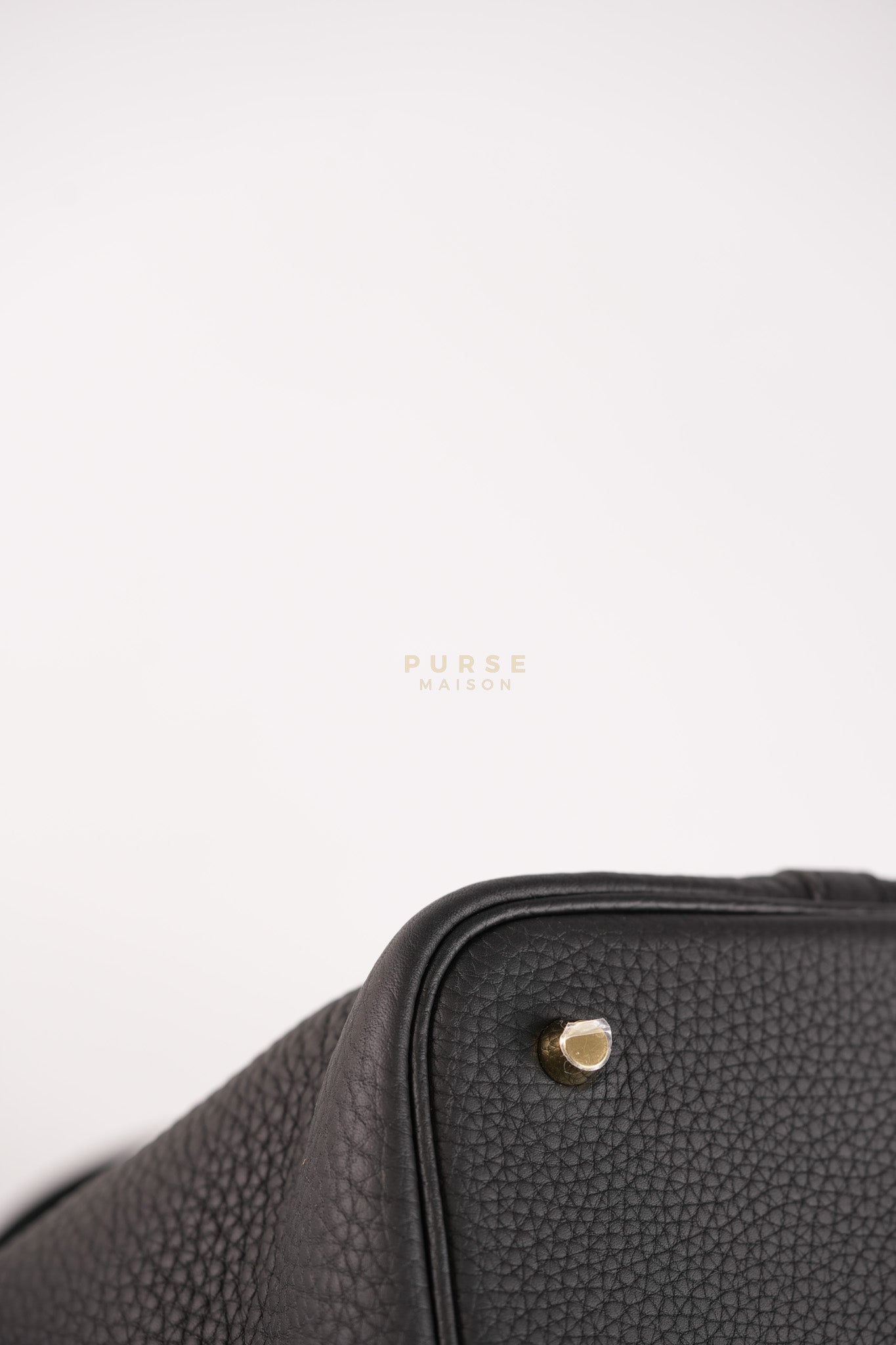 Picotin 22 in Black Clemence Leather and Gold Hardware Stamp K (2025) | Purse Maison Luxury Bags Shop