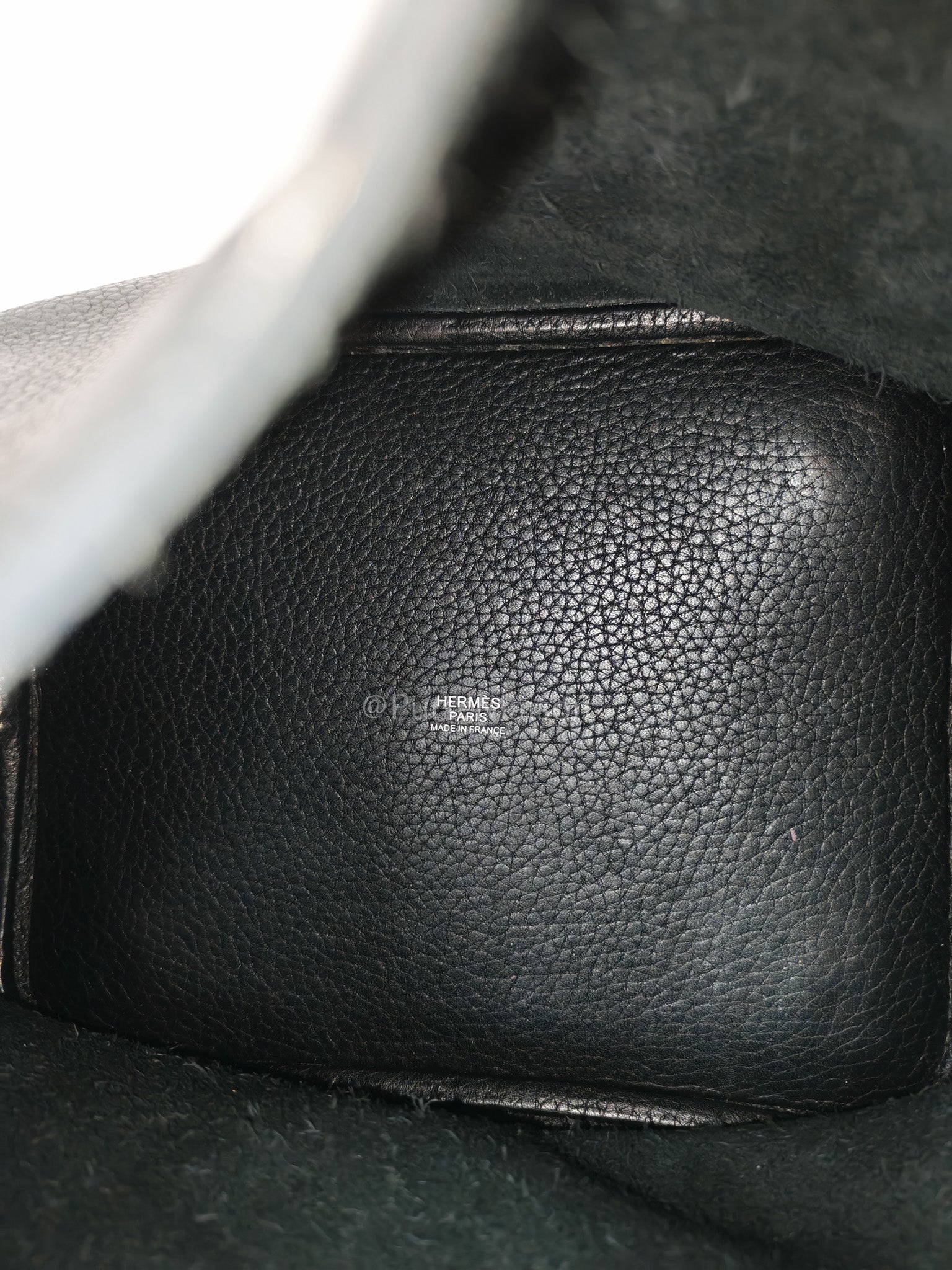 Picotin 22 in Black Clemence Leather and Palladium Hardware Stamp T (2015) | Purse Maison Luxury Bags Shop