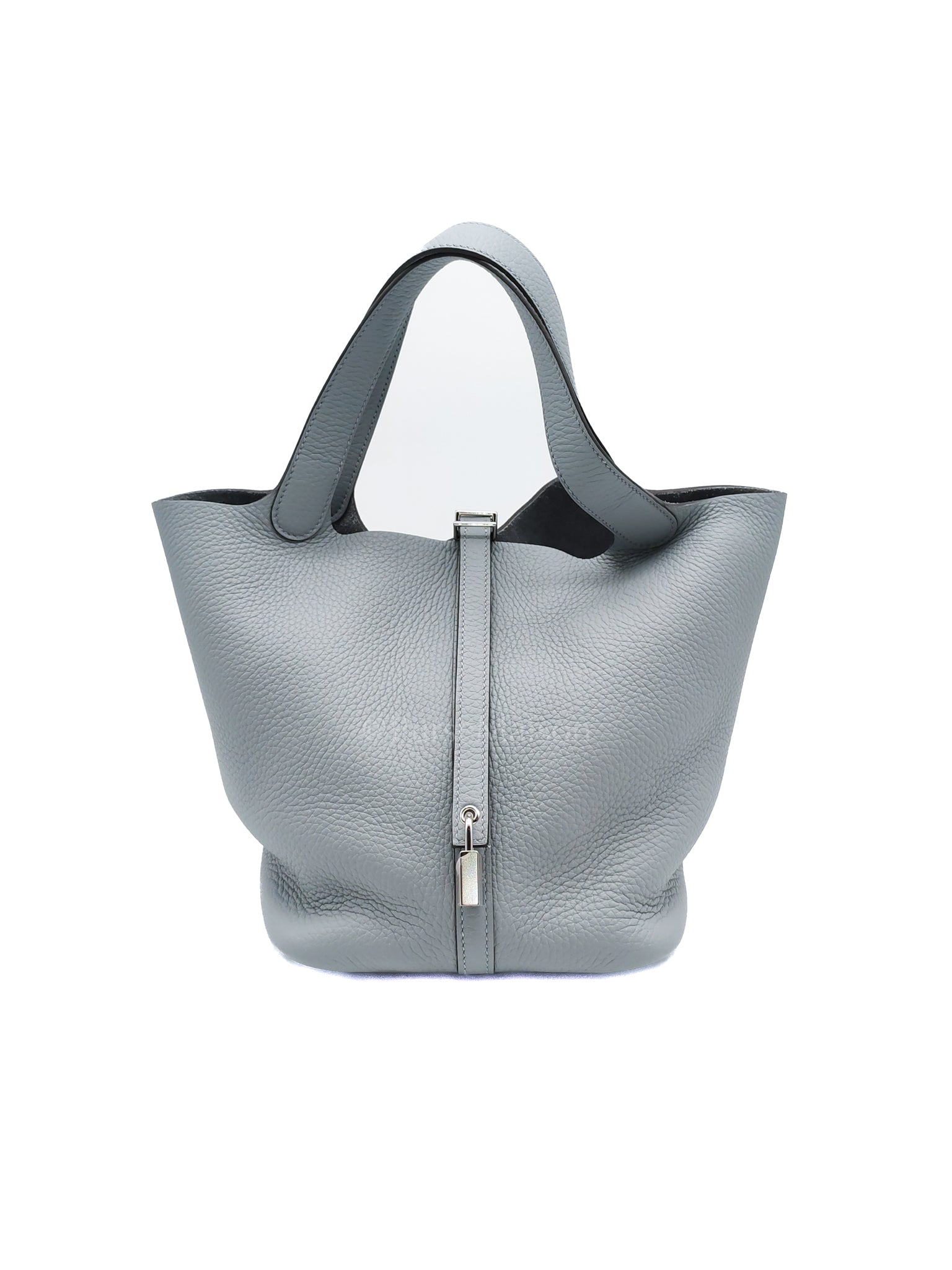 Picotin 22 in Blue Glacier Clemence Leather and Palladium Hardware Stamp K (2025) | Purse Maison Luxury Bags Shop