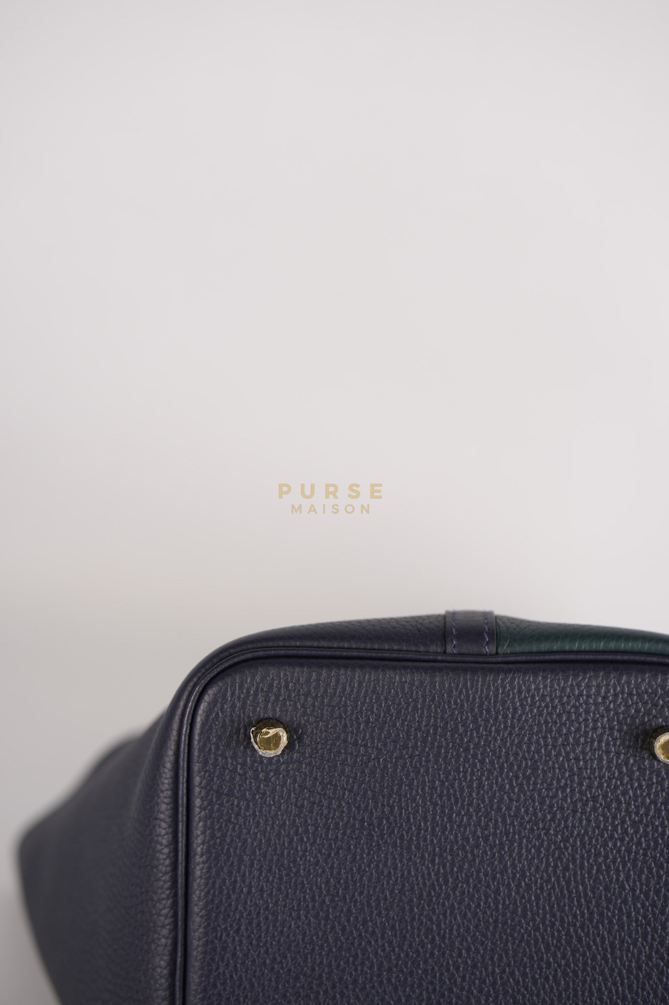 Picotin 22 in Blue/Green Clemence Leather & Gold Hardware Stamp Y (2020) | Purse Maison Luxury Bags Shop