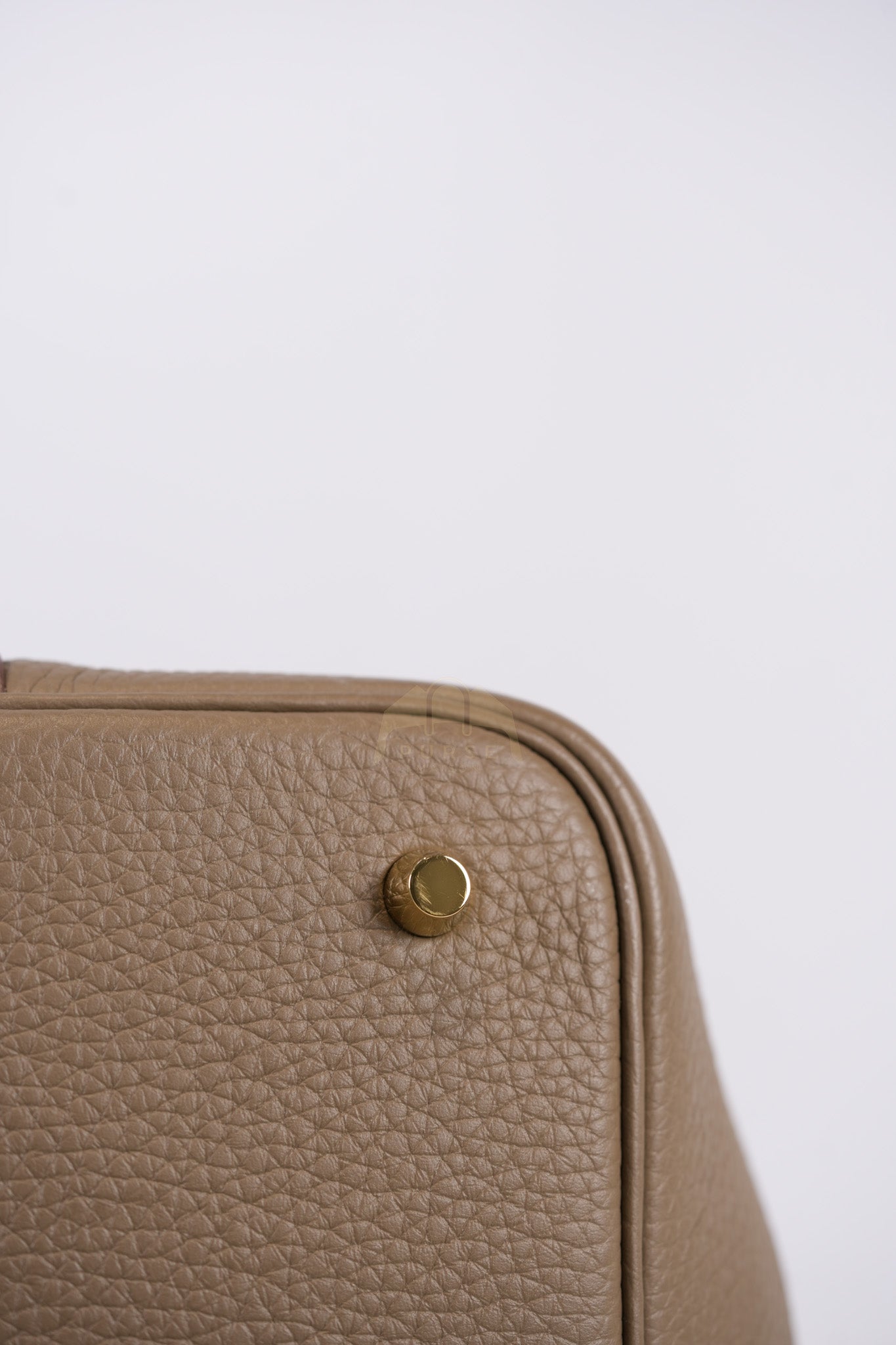 Picotin 22 in Etoupe Clemence Leather Gold Hardware Stamp W(2024) | Purse Maison Luxury Bags Shop