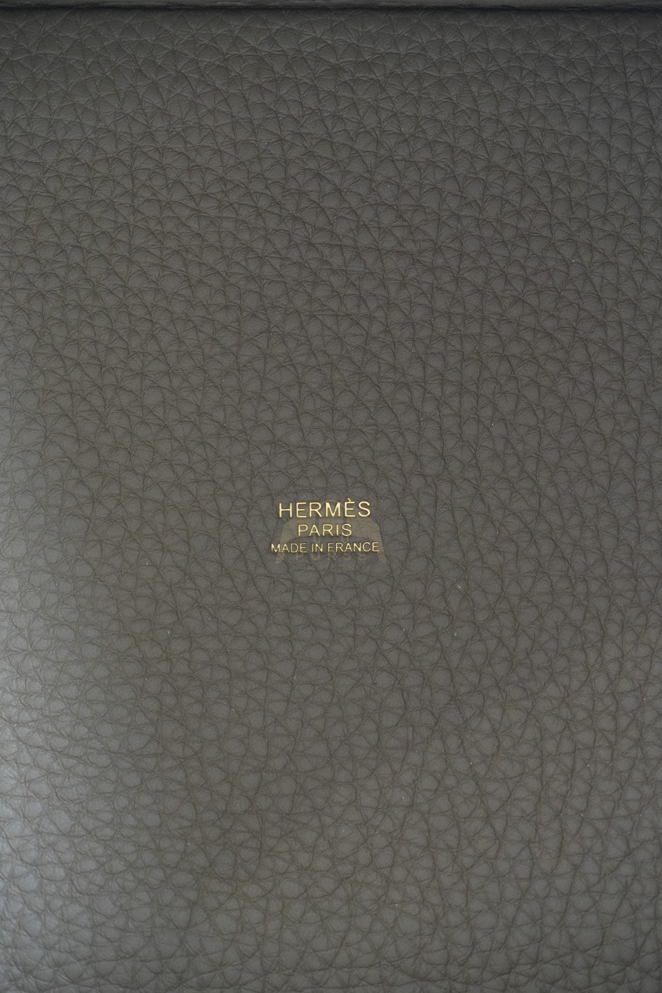 Picotin 22 in Etoupe Clemence Leather Gold Hardware Stamp W(2024) | Purse Maison Luxury Bags Shop