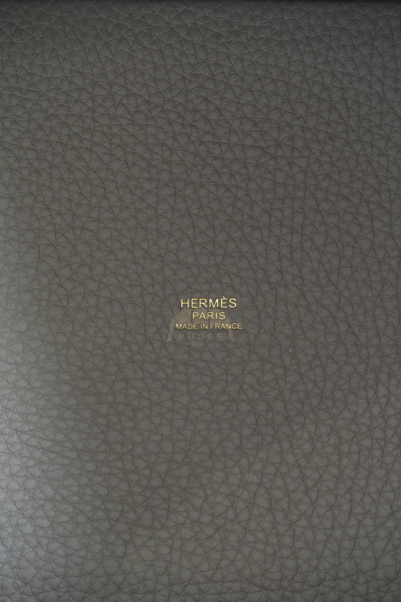 Picotin 22 in Etoupe Clemence Leather Gold Hardware Stamp W(2024) | Purse Maison Luxury Bags Shop