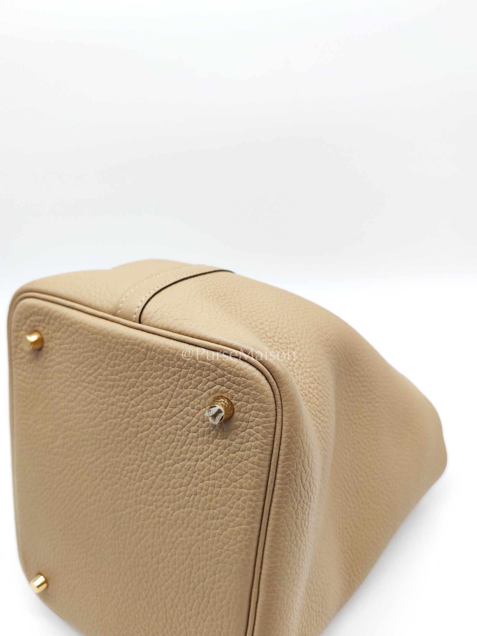 Picotin 22 Trench in Clemence Leather and Gold Hardware Stamp U (2022) | Purse Maison Luxury Bags Shop