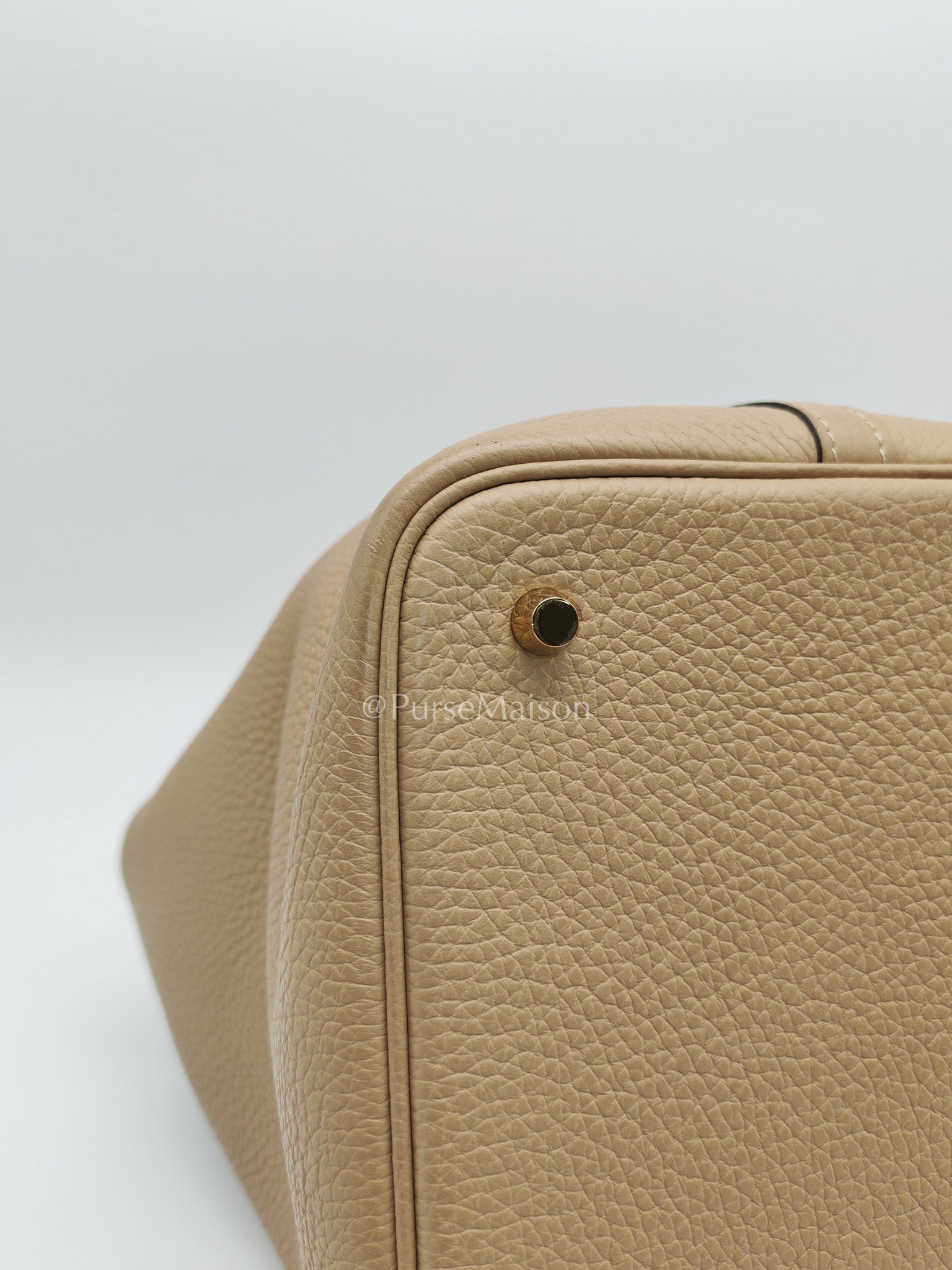 Picotin 22 Trench in Clemence Leather and Gold Hardware Stamp U (2022) | Purse Maison Luxury Bags Shop