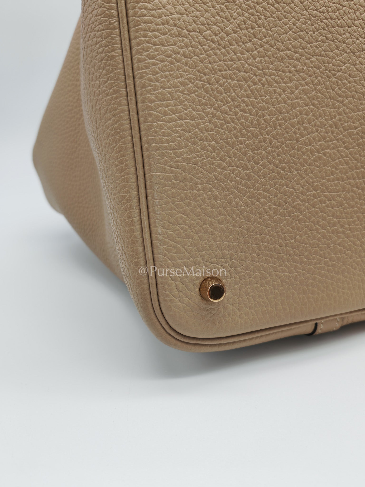 Picotin 22 Trench in Clemence Leather and Gold Hardware Stamp U (2022) | Purse Maison Luxury Bags Shop