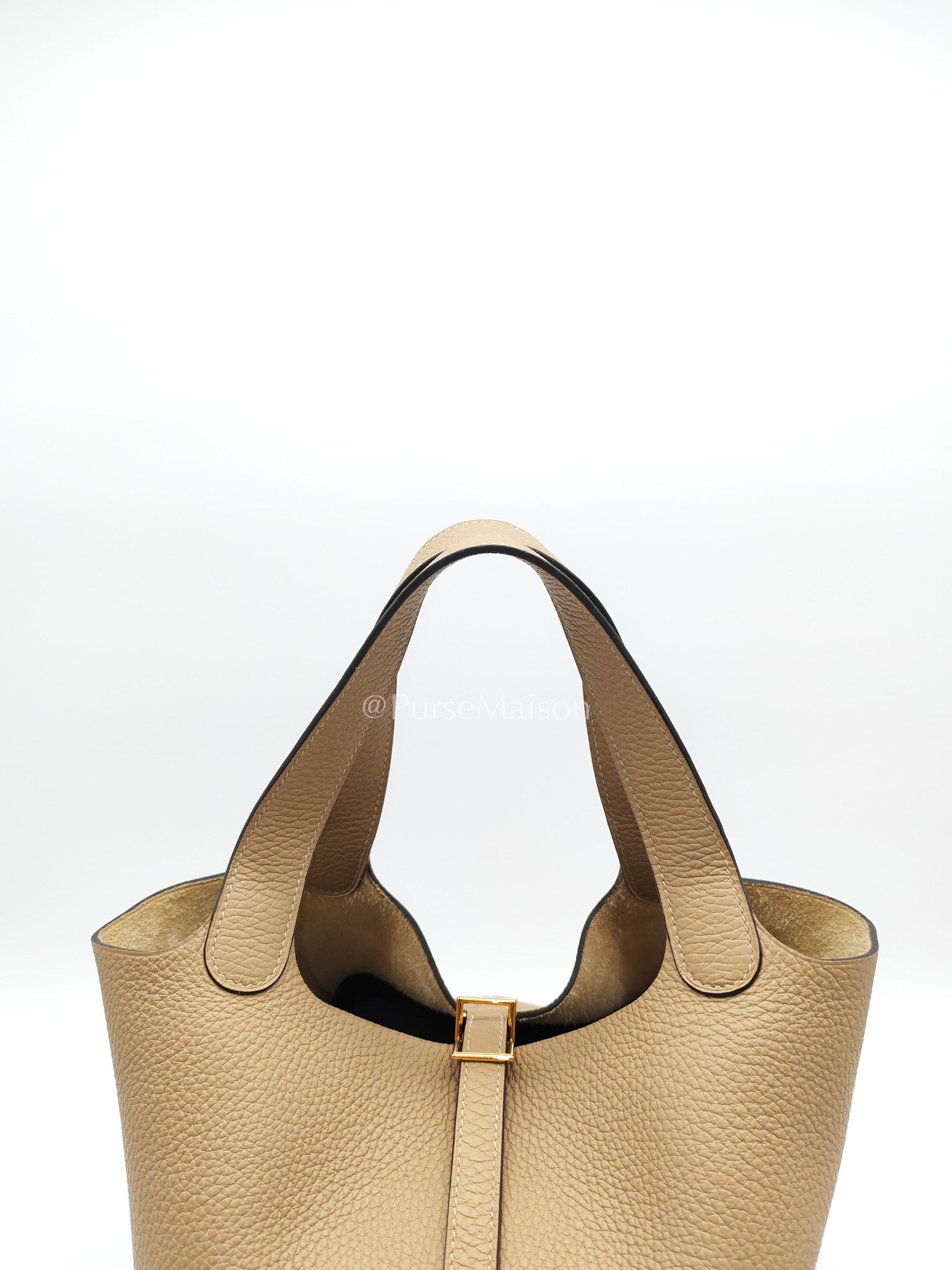 Picotin 22 Trench in Clemence Leather and Gold Hardware Stamp U (2022) | Purse Maison Luxury Bags Shop