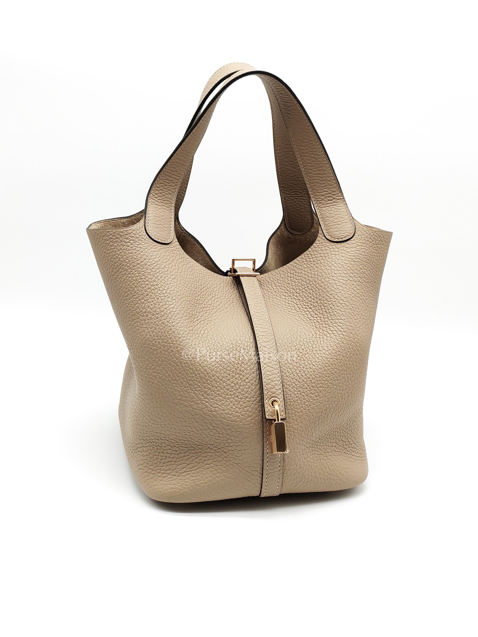 Picotin 22 Trench in Clemence Leather and Gold Hardware Stamp U (2022) | Purse Maison Luxury Bags Shop