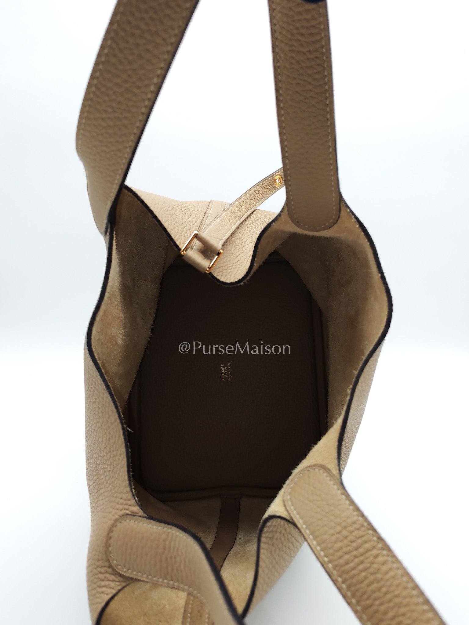 Picotin 22 Trench in Clemence Leather and Gold Hardware Stamp U (2022) | Purse Maison Luxury Bags Shop