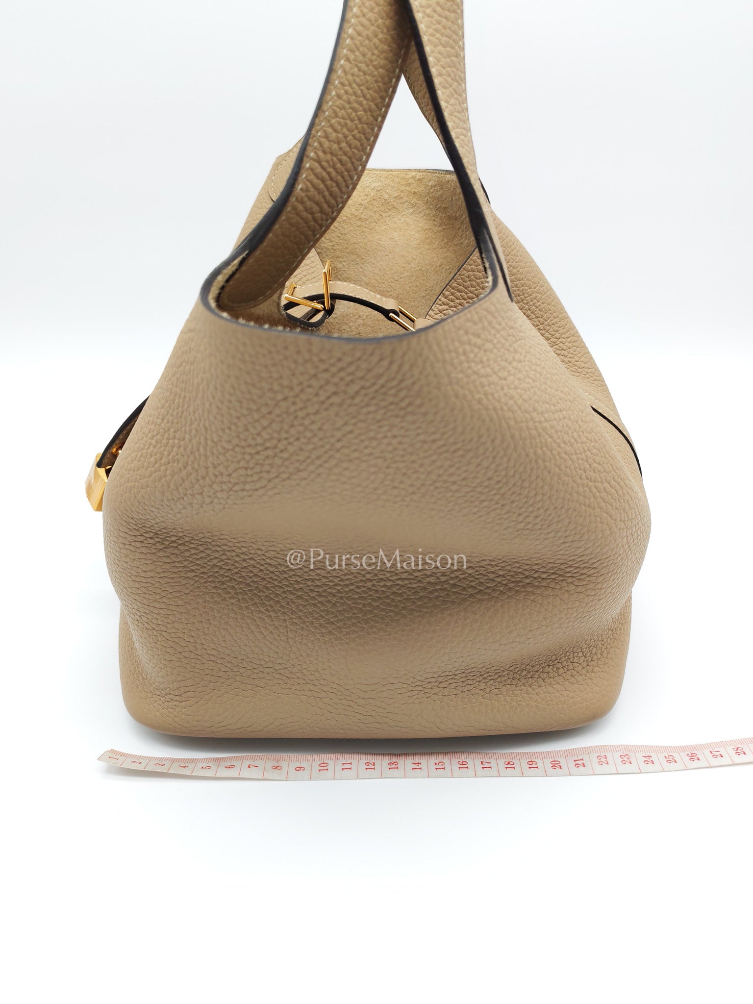 Picotin 22 Trench in Clemence Leather and Gold Hardware Stamp U (2022) | Purse Maison Luxury Bags Shop