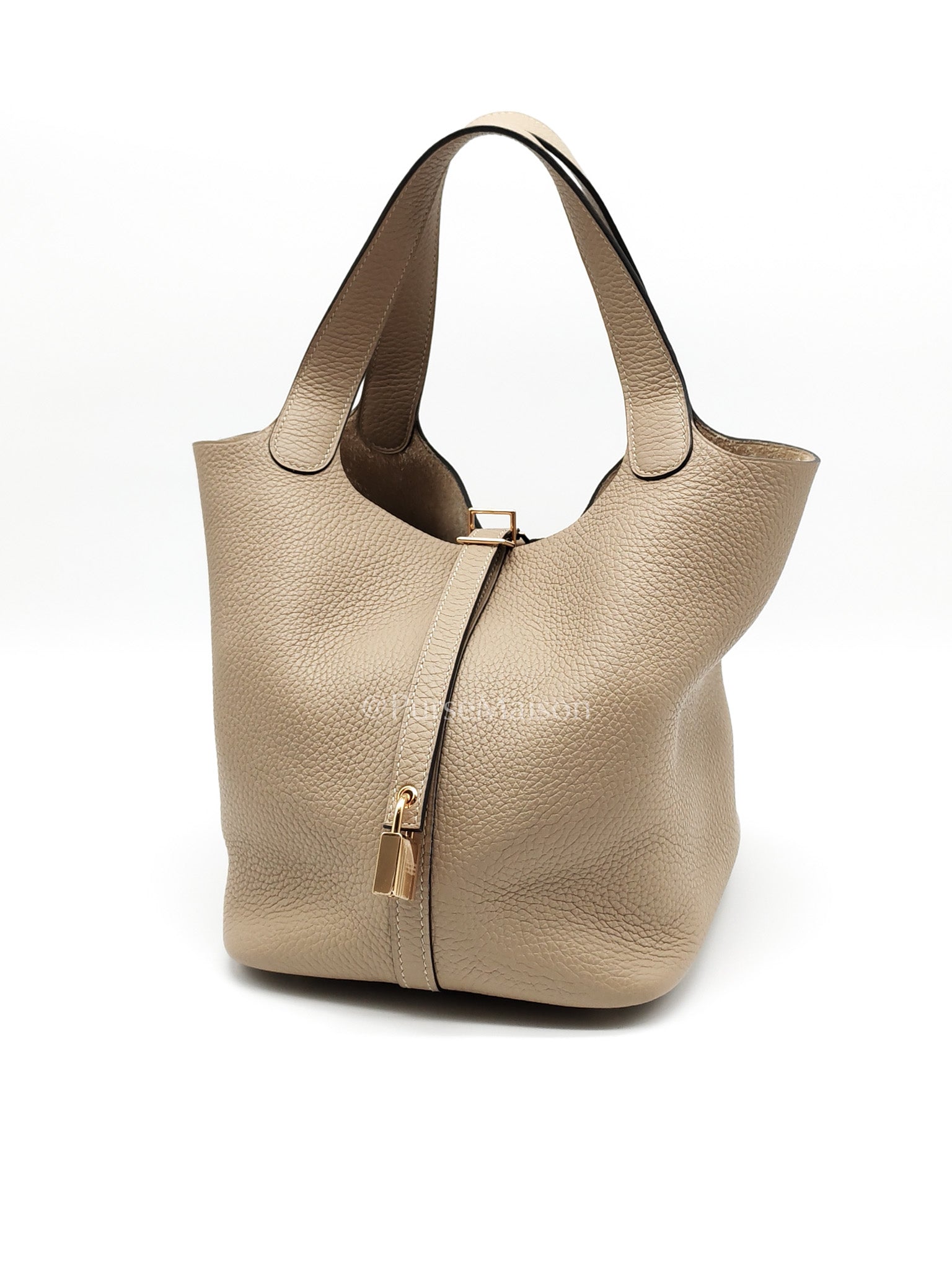 Picotin 22 Trench in Clemence Leather and Gold Hardware Stamp U (2022) | Purse Maison Luxury Bags Shop