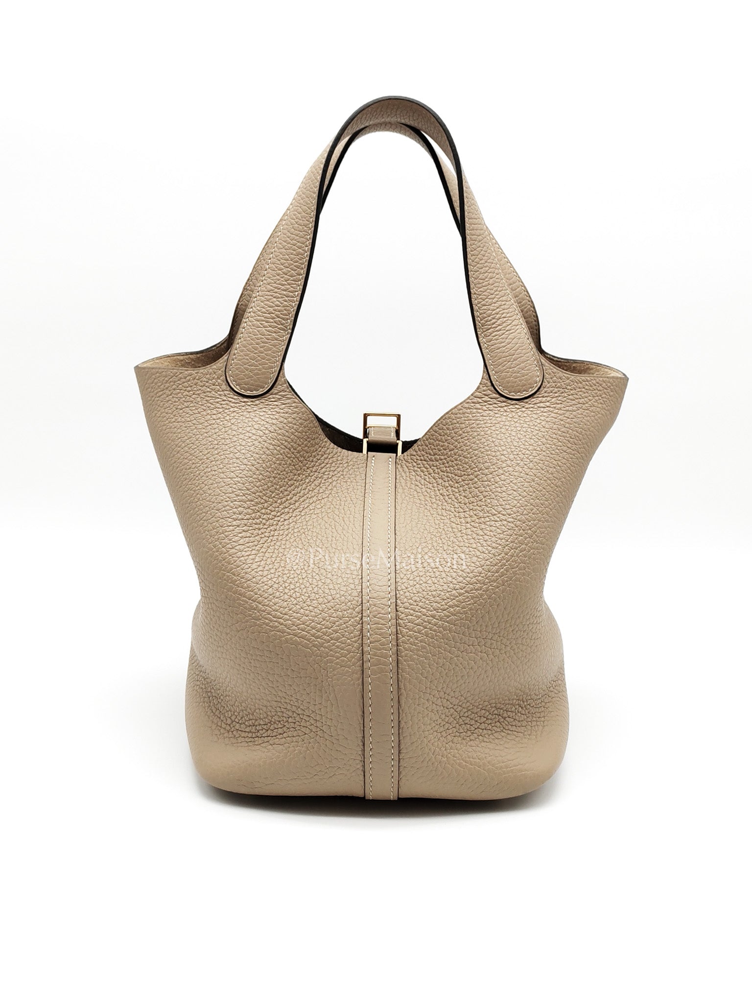 Picotin 22 Trench in Clemence Leather and Gold Hardware Stamp U (2022) | Purse Maison Luxury Bags Shop