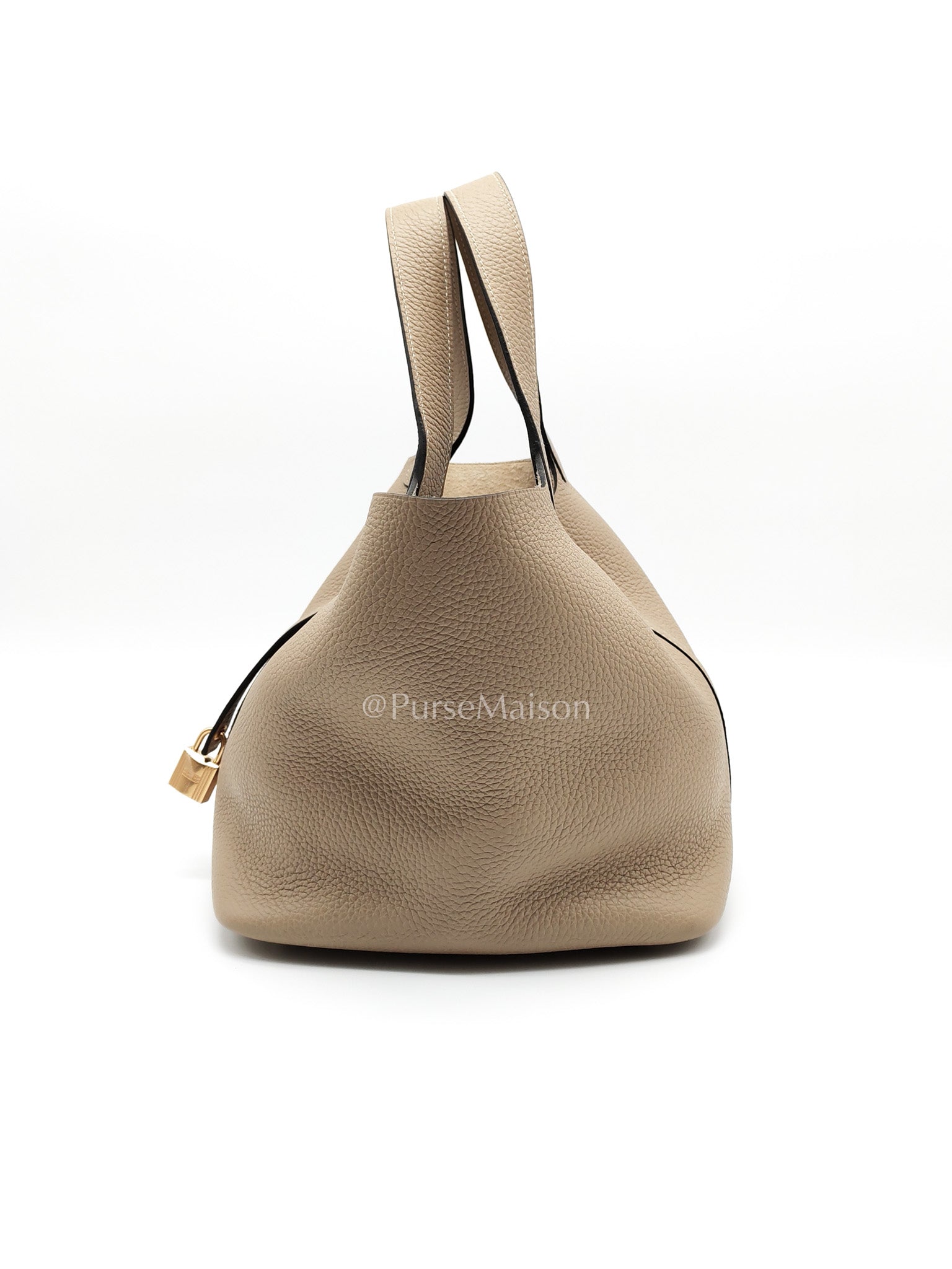 Picotin 22 Trench in Clemence Leather and Gold Hardware Stamp U (2022) | Purse Maison Luxury Bags Shop