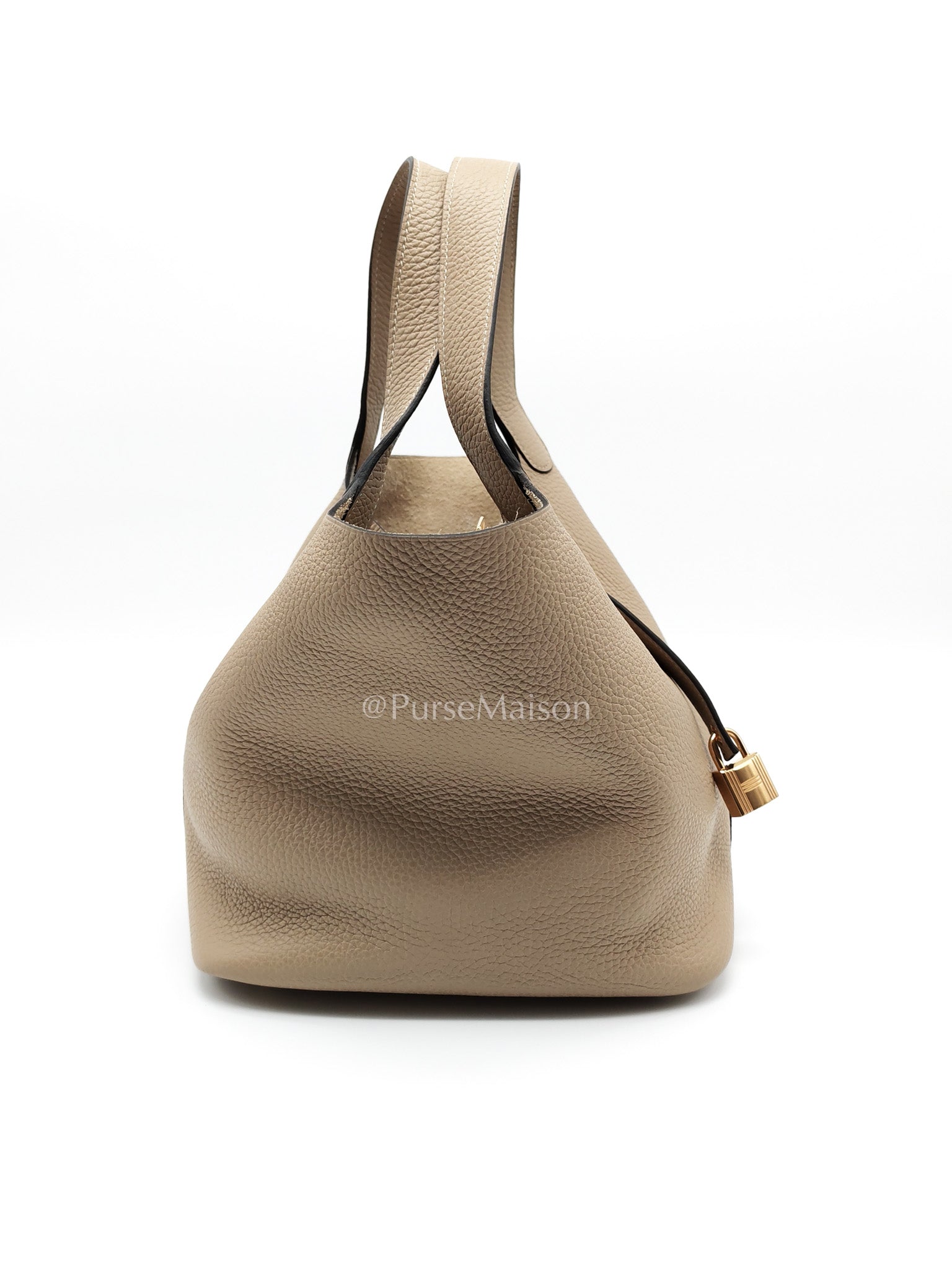 Picotin 22 Trench in Clemence Leather and Gold Hardware Stamp U (2022) | Purse Maison Luxury Bags Shop