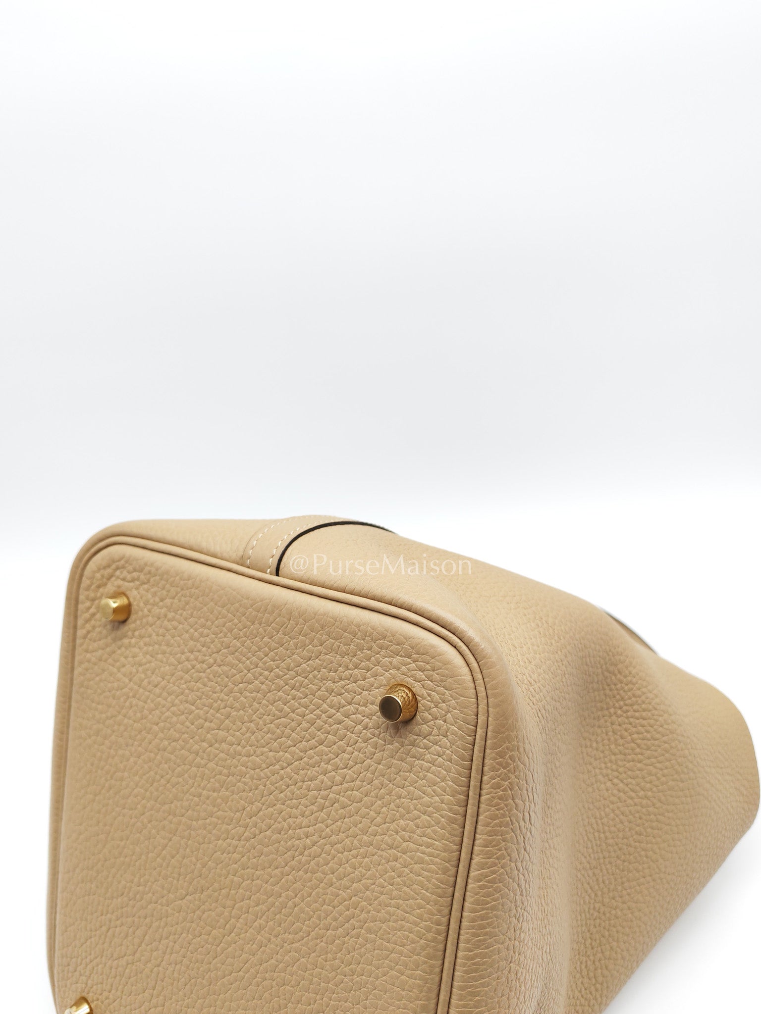 Picotin 22 Trench in Clemence Leather and Gold Hardware Stamp U (2022) | Purse Maison Luxury Bags Shop