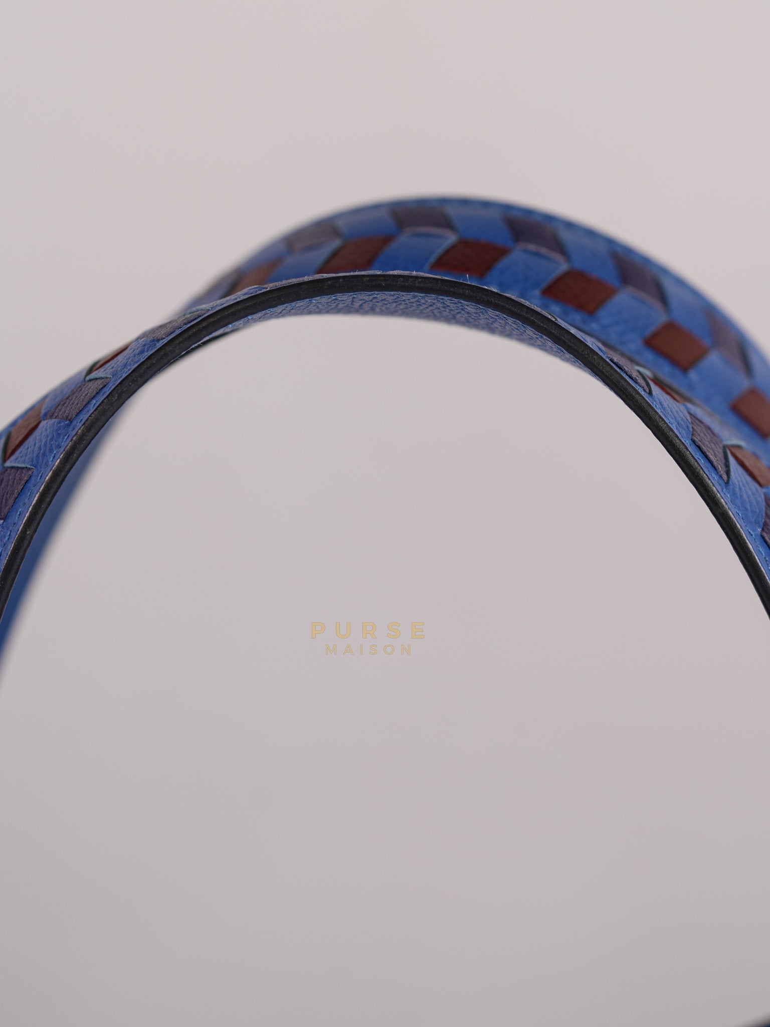 Picotin 22 Tressage in Blue Zellige Epsom Leather & Palladium Hardware Stamp C(2021) | Purse Maison Luxury Bags Shop