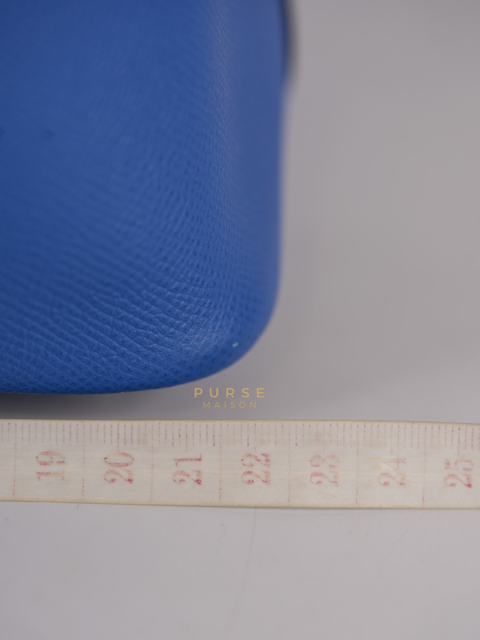 Picotin 22 Tressage in Blue Zellige Epsom Leather & Palladium Hardware Stamp C(2021) | Purse Maison Luxury Bags Shop