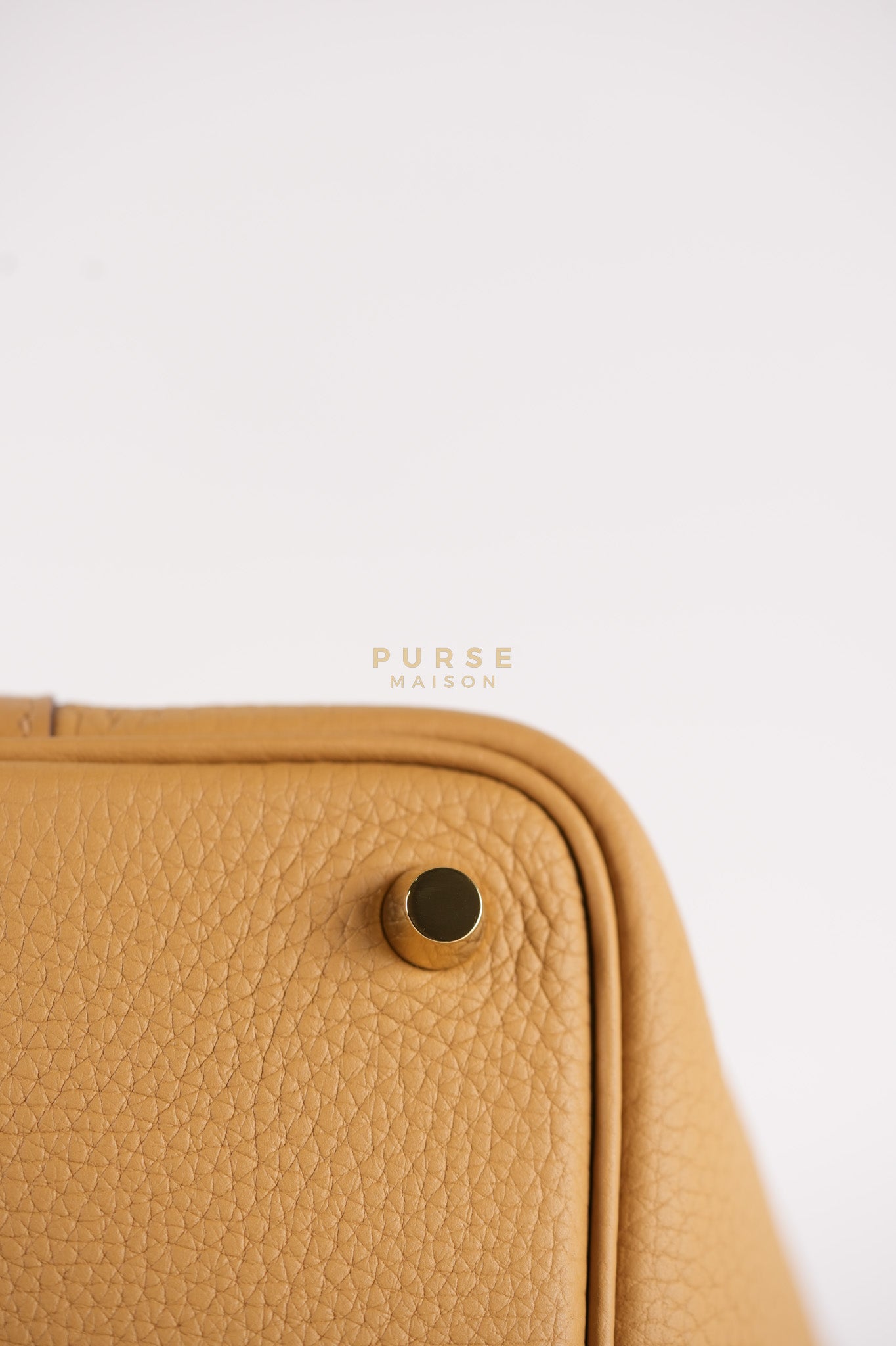 Picotin Lock 18 in Biscuit Taurillon Clemence Leather & Gold Hardware Stamp B (2023) | Purse Maison Luxury Bags Shop