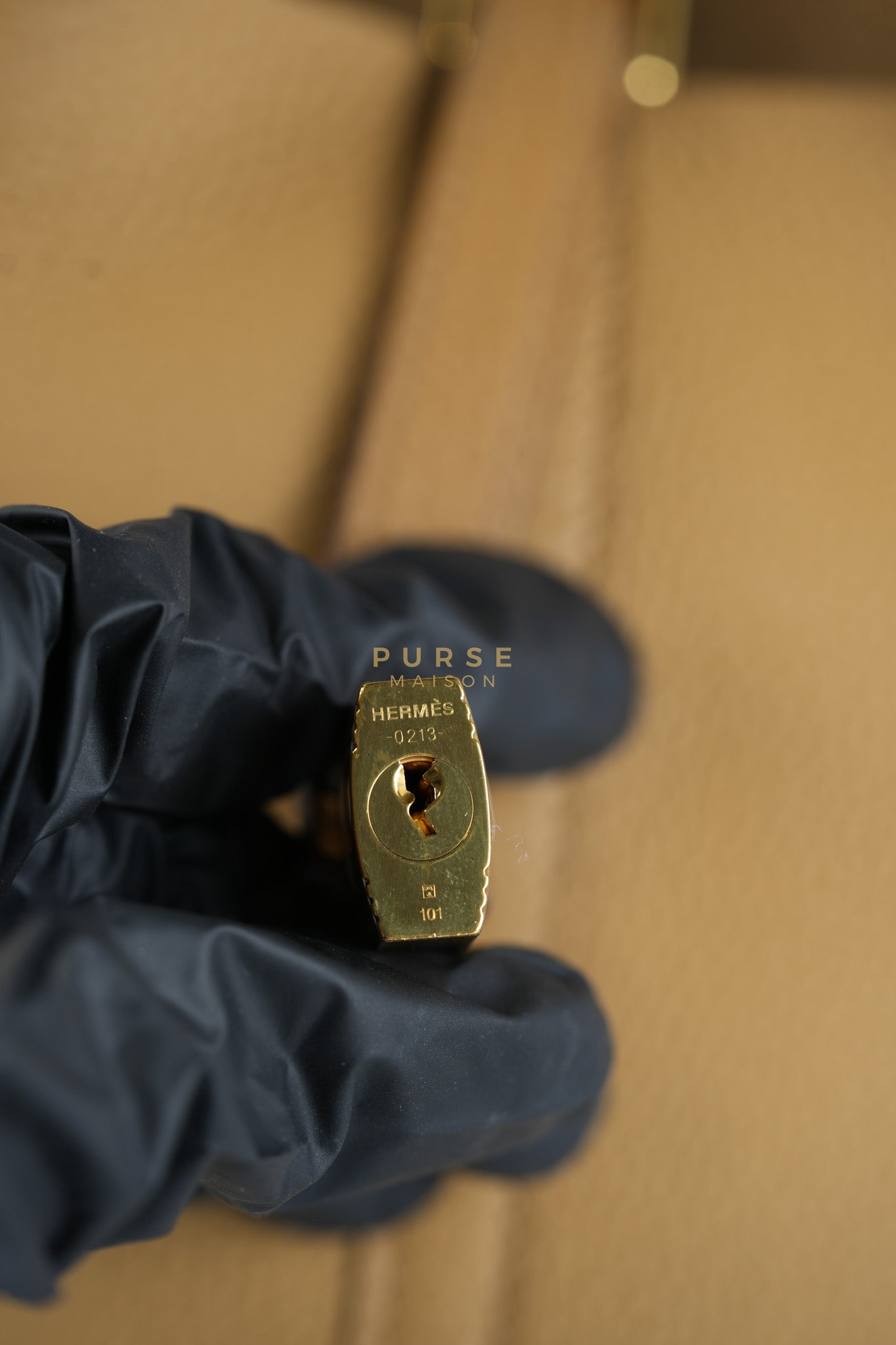 Picotin Lock 18 in Biscuit Taurillon Clemence Leather & Gold Hardware Stamp B (2023) | Purse Maison Luxury Bags Shop