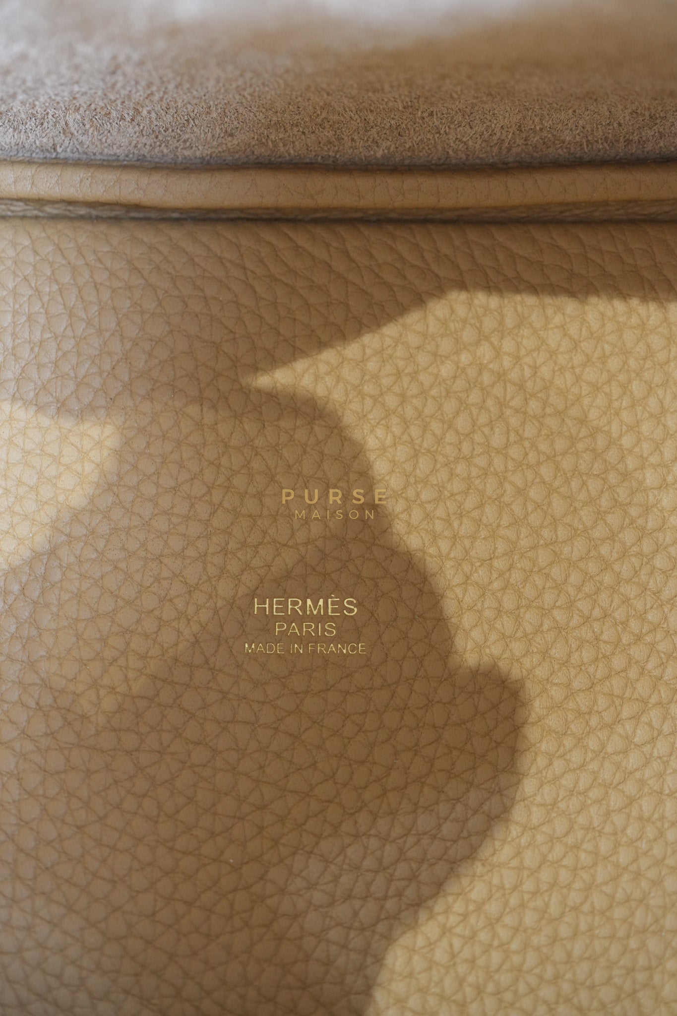 Picotin Lock 18 in Biscuit Taurillon Clemence Leather & Gold Hardware Stamp B (2023) | Purse Maison Luxury Bags Shop