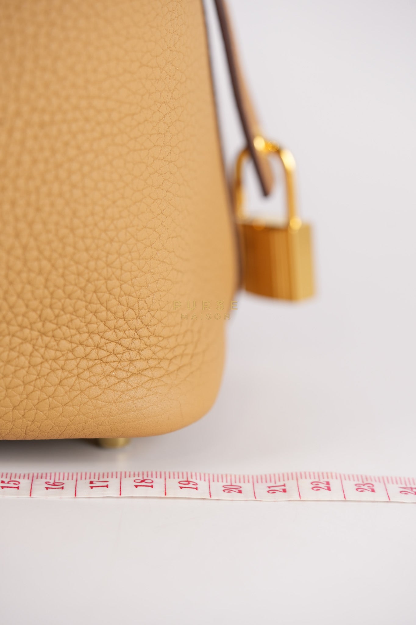 Picotin Lock 18 in Biscuit Taurillon Clemence Leather & Gold Hardware Stamp B (2023) | Purse Maison Luxury Bags Shop