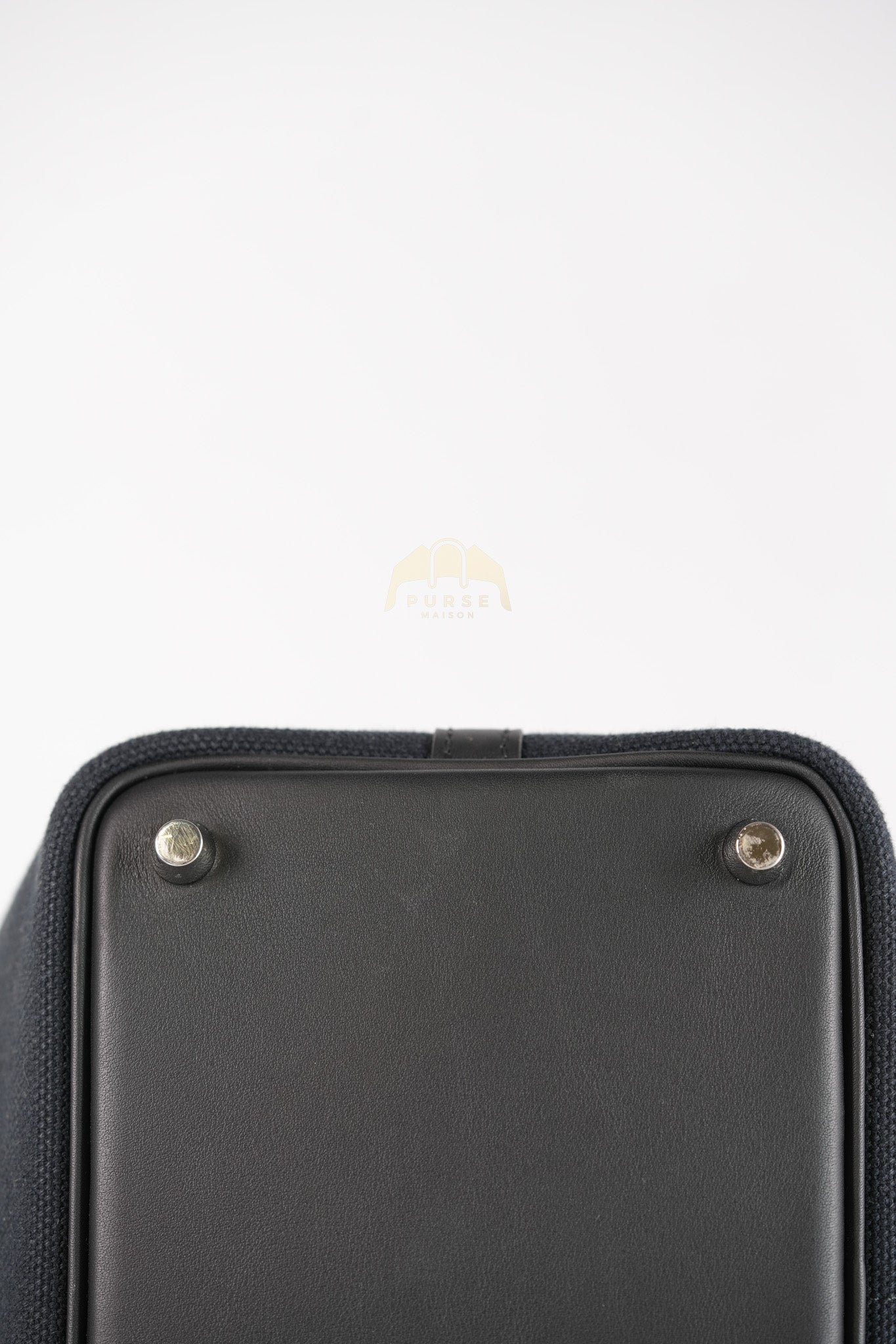 Picotin Lock 18 in Black Cargo Canvas & Palladium Hardware Stamp B (2023) | Purse Maison Luxury Bags Shop