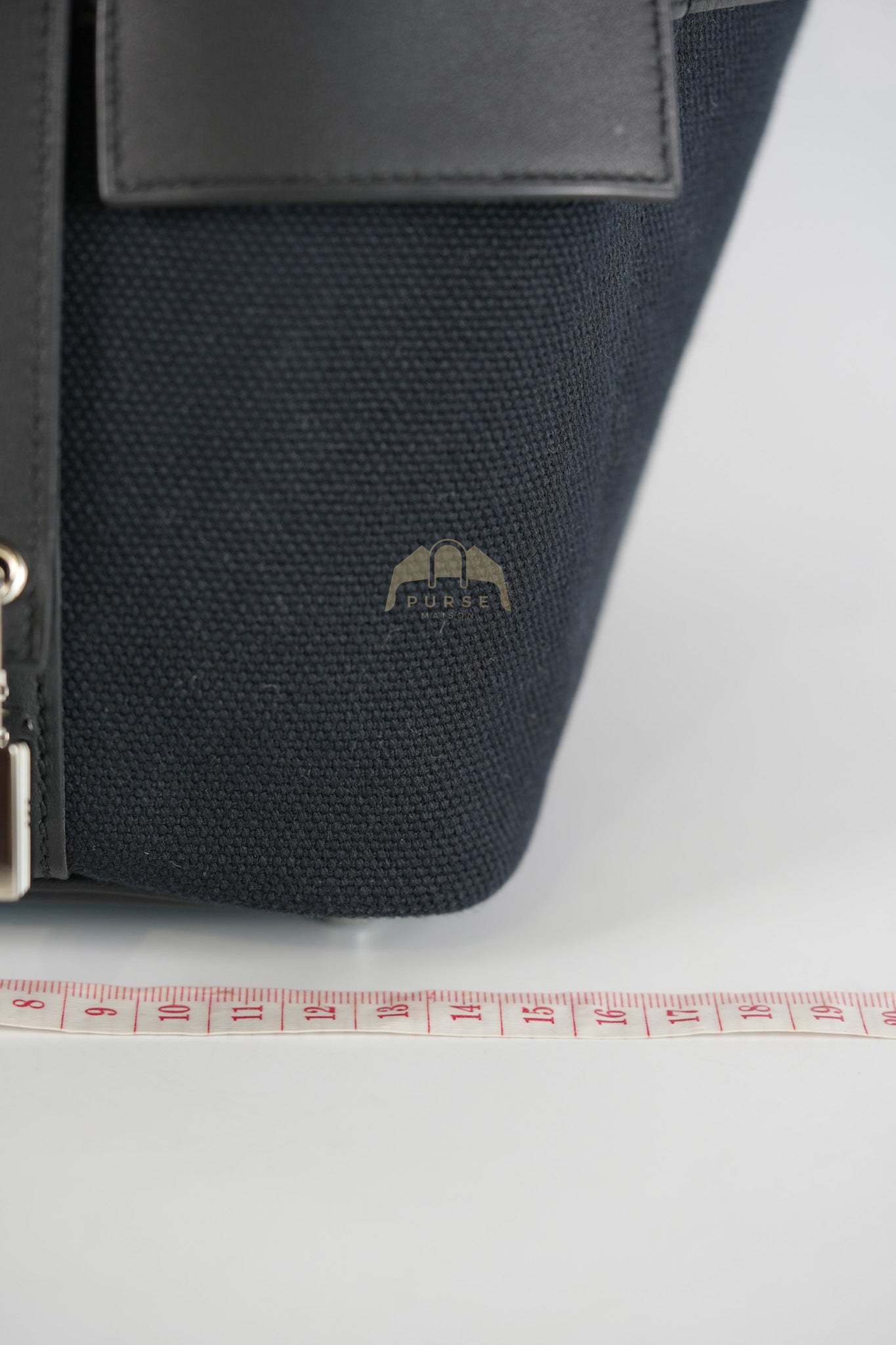 Picotin Lock 18 in Black Cargo Canvas & Palladium Hardware Stamp B (2023) | Purse Maison Luxury Bags Shop