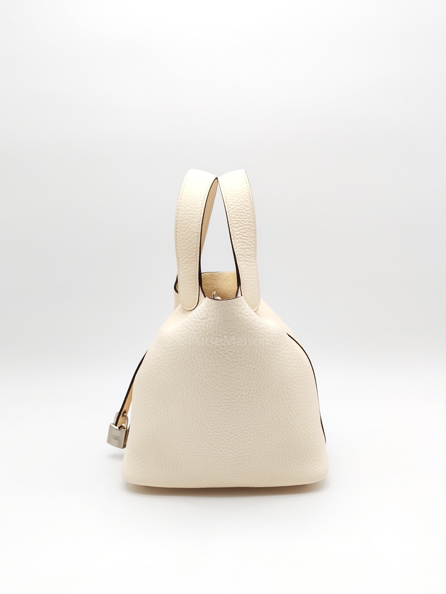 Picotin Lock 18 in Nata Clemence Leather & Palladium Hardware Stamp B(2023) | Purse Maison Luxury Bags Shop