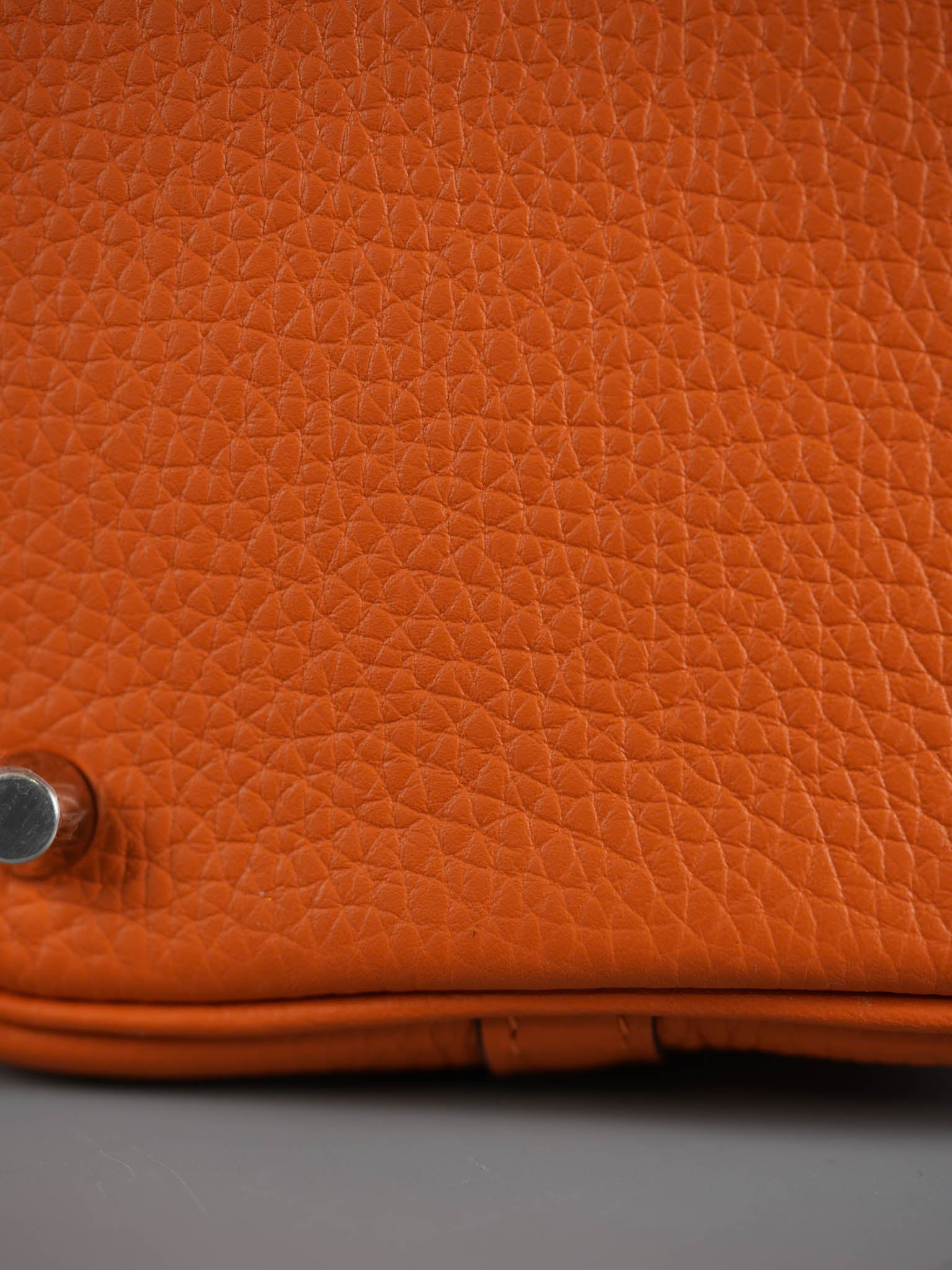 Picotin Lock 18 Taurillion Clemence Orange & Palladium Hardware Stamp B | Purse Maison Luxury Bags Shop