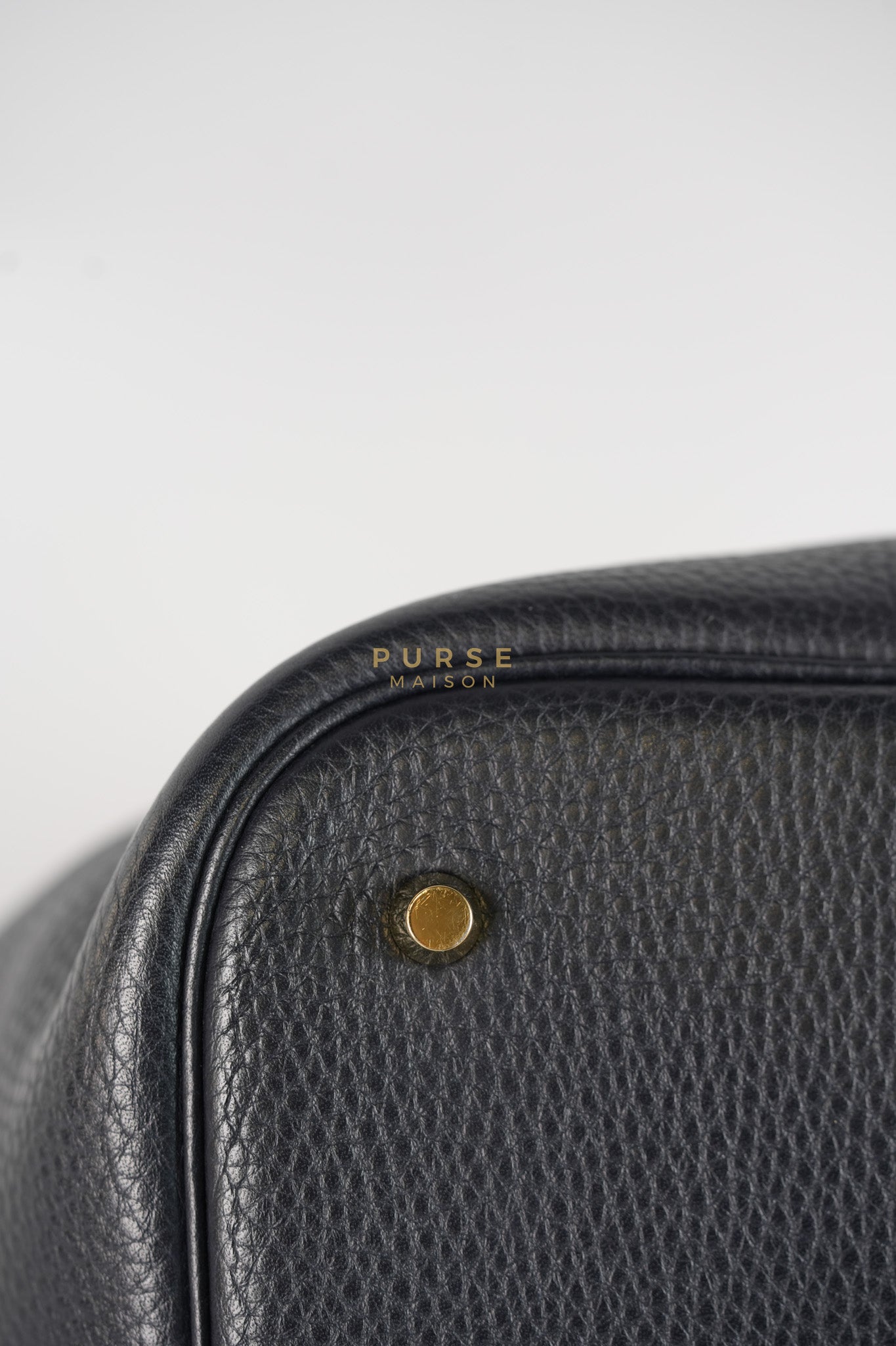 Picotin Lock 26 in Black Clemence Leather & Gold Hardware Stamp A (2017) | Purse Maison Luxury Bags Shop
