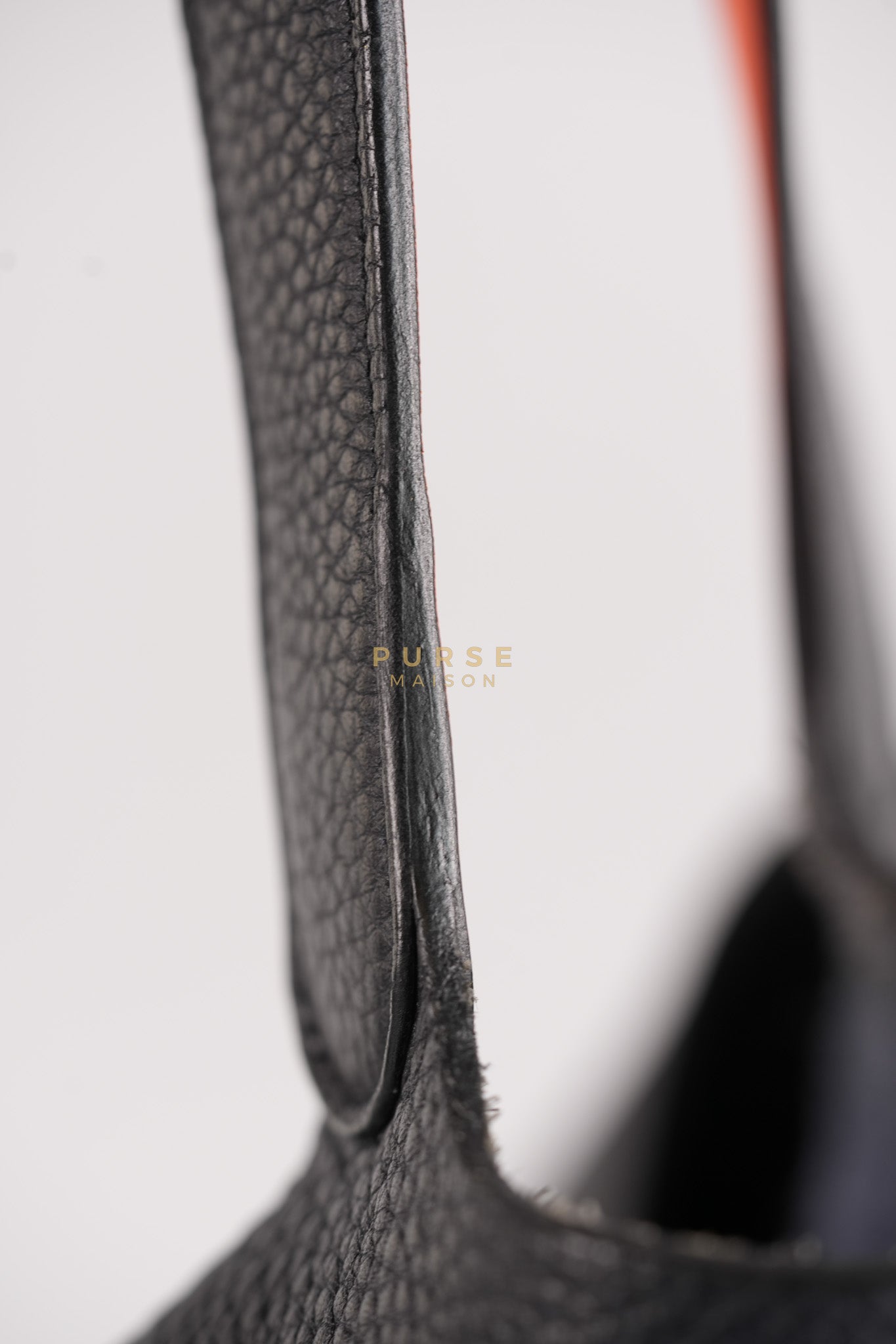 Picotin Lock 26 in Black Clemence Leather & Gold Hardware Stamp A (2017) | Purse Maison Luxury Bags Shop