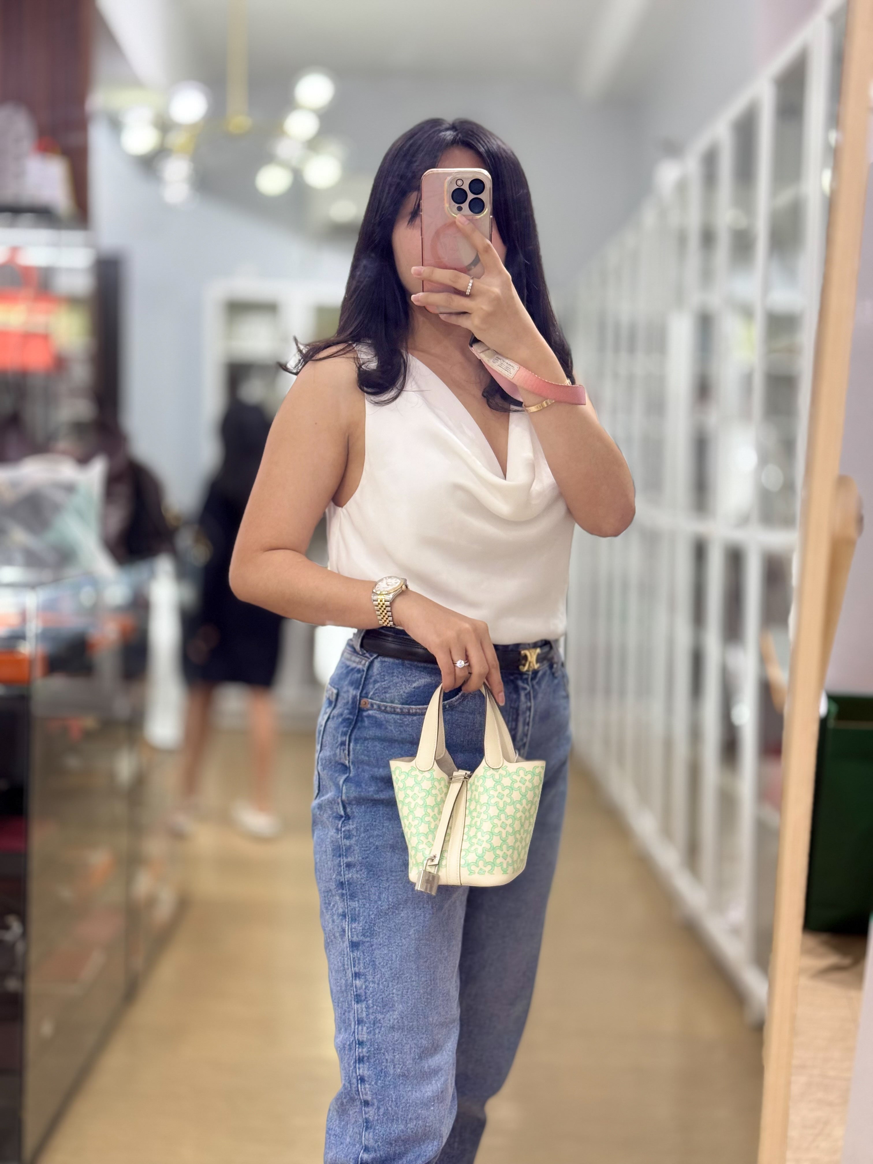 Picotin Lock Micro Nata Swift Lucky Daisy Stamp U | Purse Maison Luxury Bags Shop