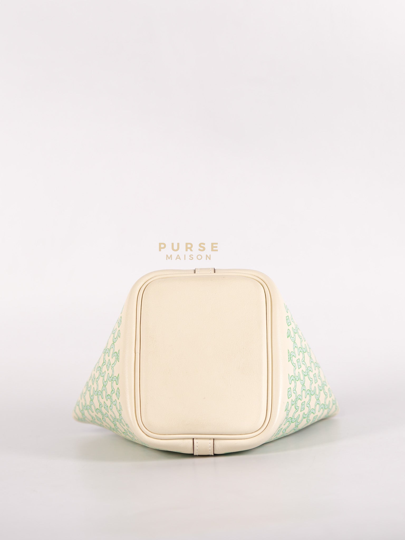 Picotin Lock Micro in Lucky Daisy Nata Swift Leather & Palladium Hardware Stamp B (2023) | Purse Maison Luxury Bags Shop