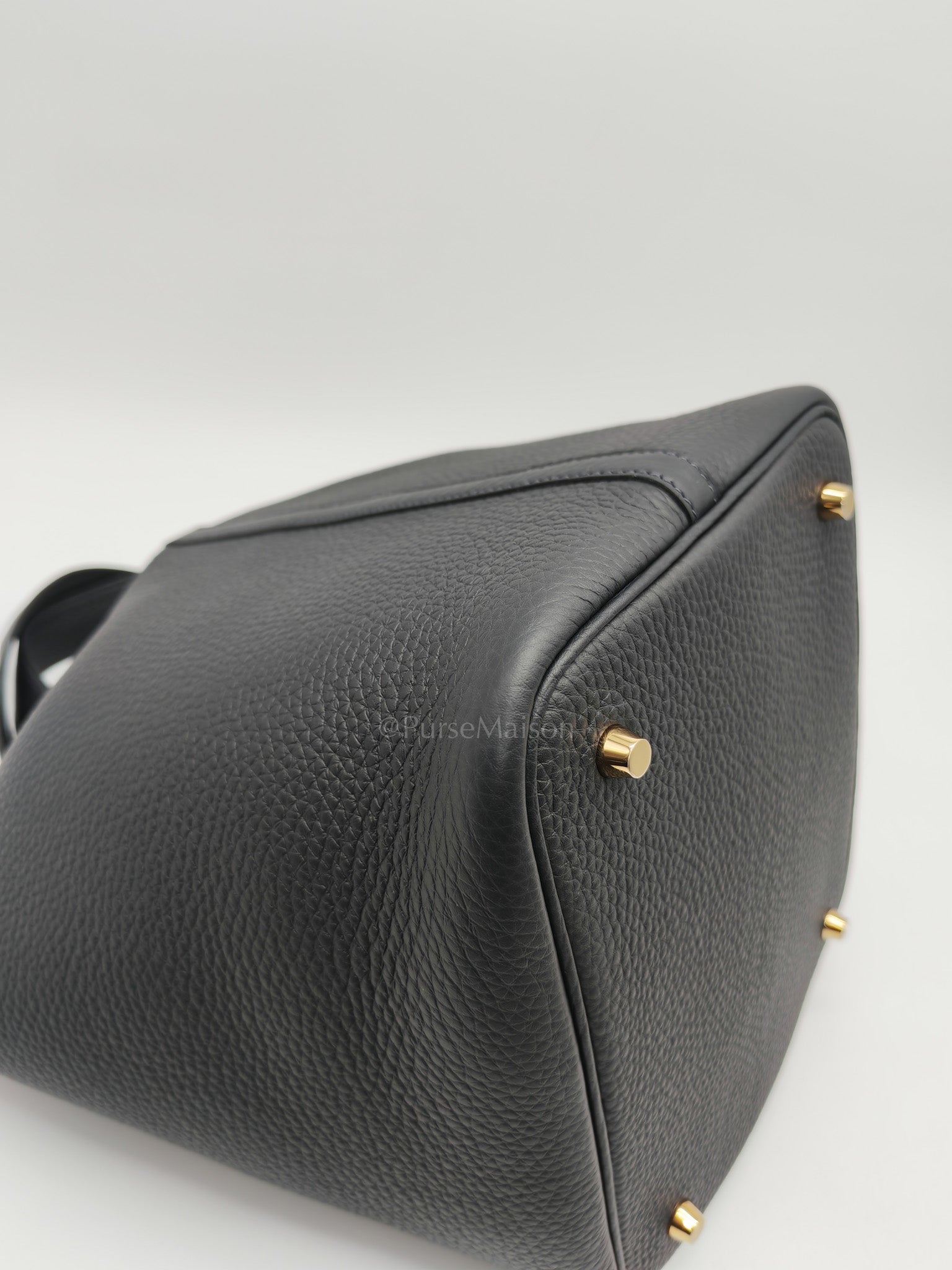 Picotin Lock 22 in Blue Indigo Clemence Leather in Gold Hardware Stamp K(2025)