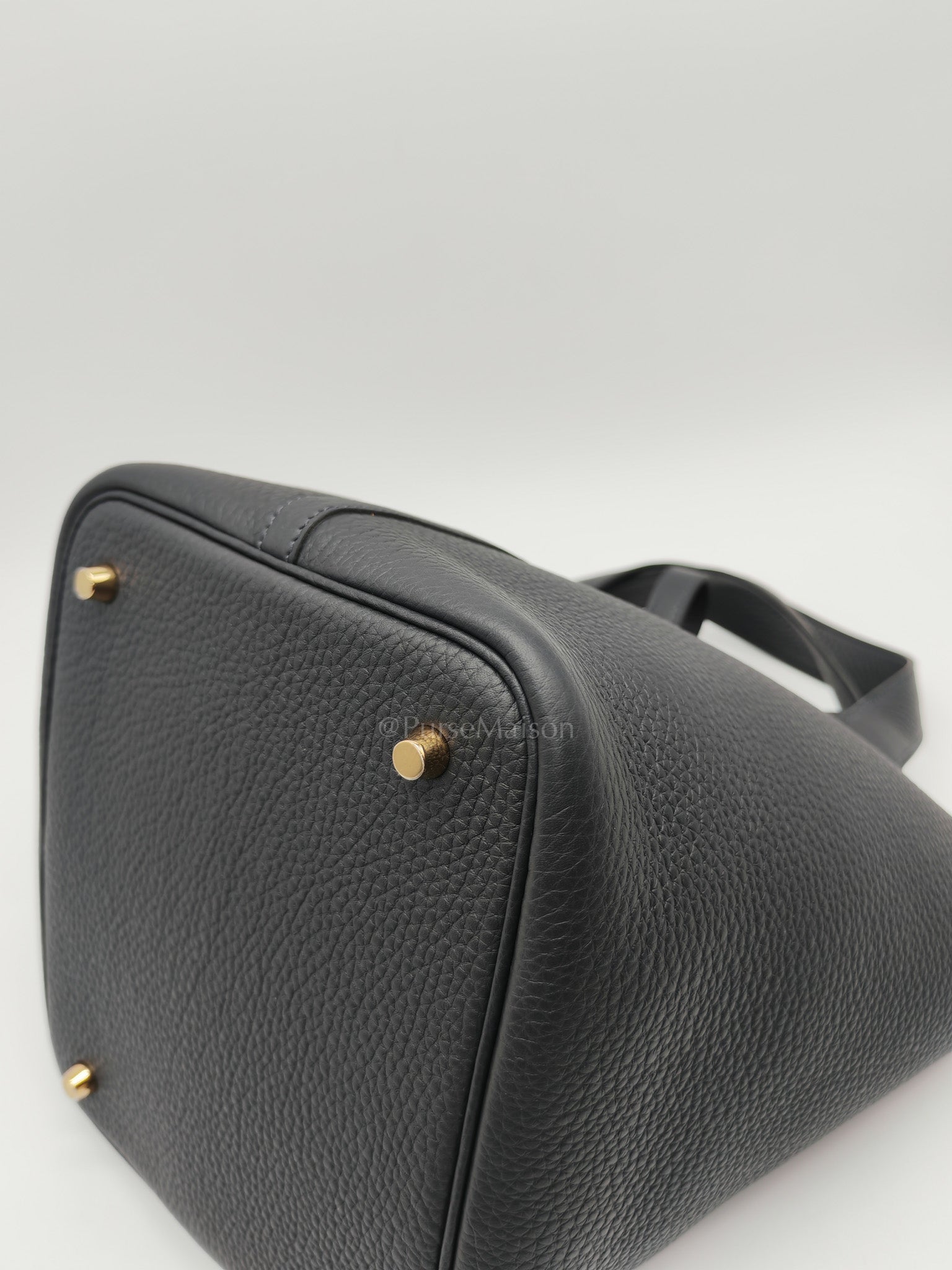 Picotin Lock 22 in Blue Indigo Clemence Leather in Gold Hardware Stamp K(2025)
