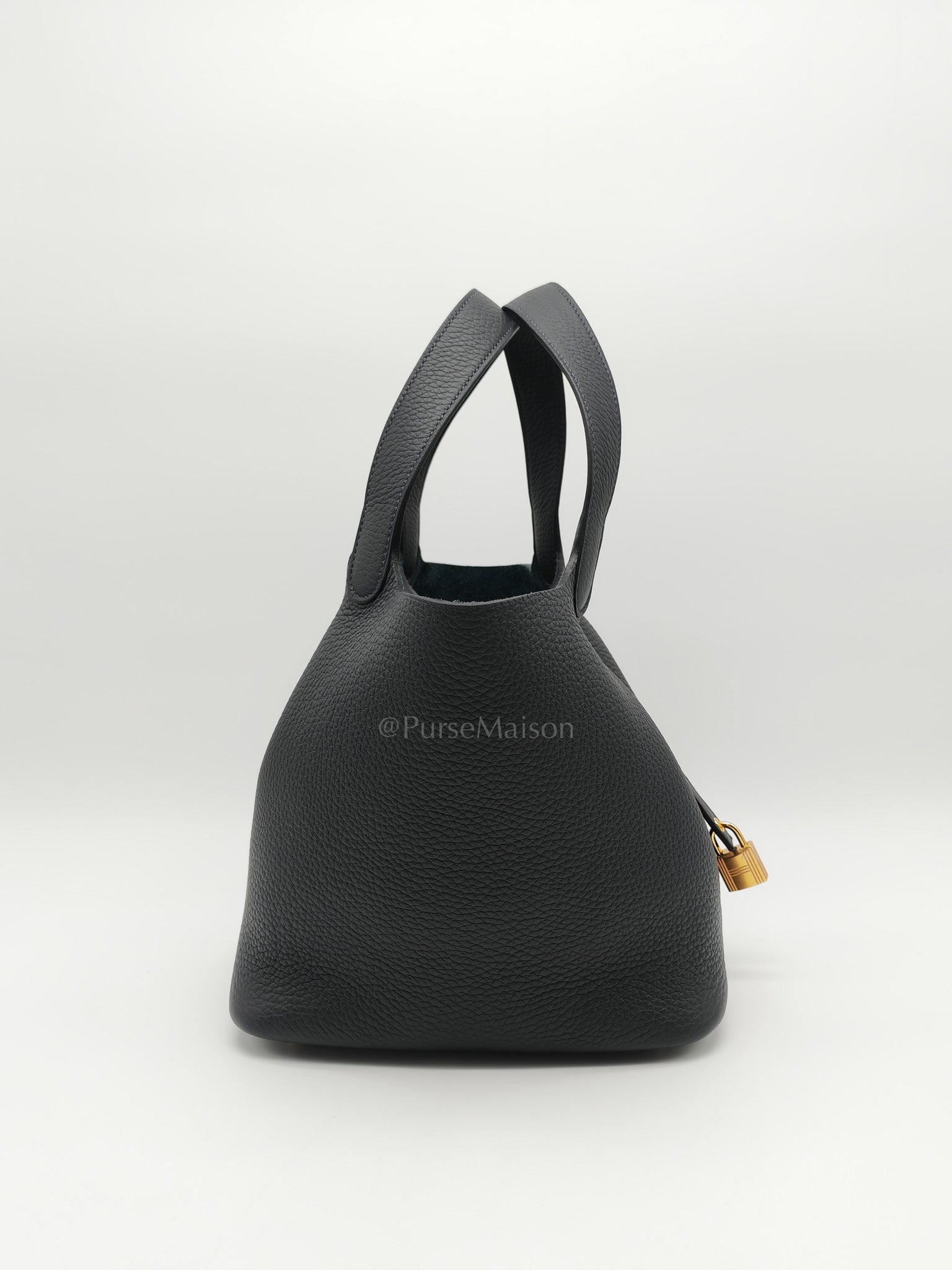 Picotin Lock 22 in Blue Indigo Clemence Leather in Gold Hardware Stamp K(2025)