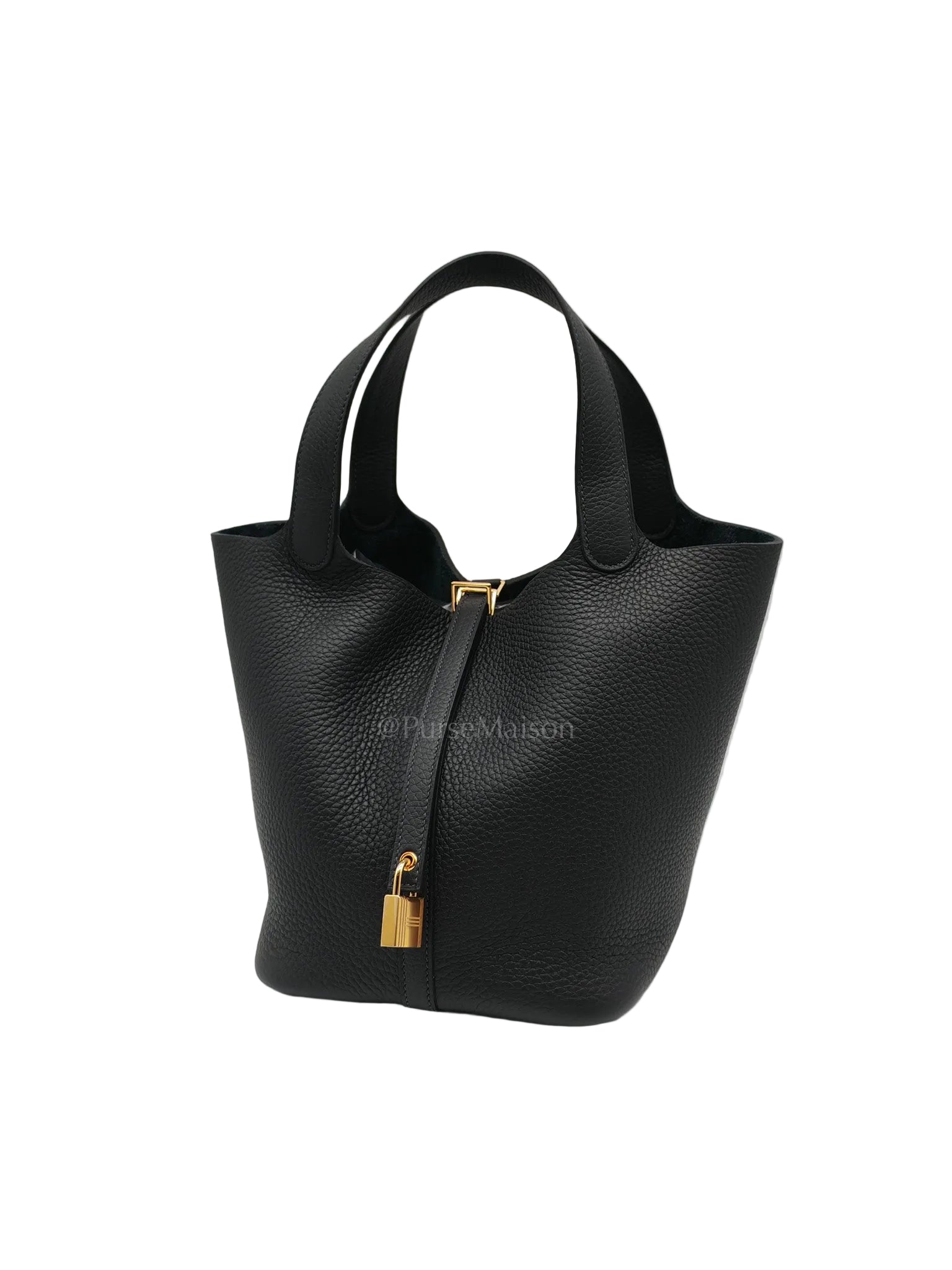 Picotin Lock 22 in Blue Indigo Clemence Leather in Gold Hardware Stamp K(2025)