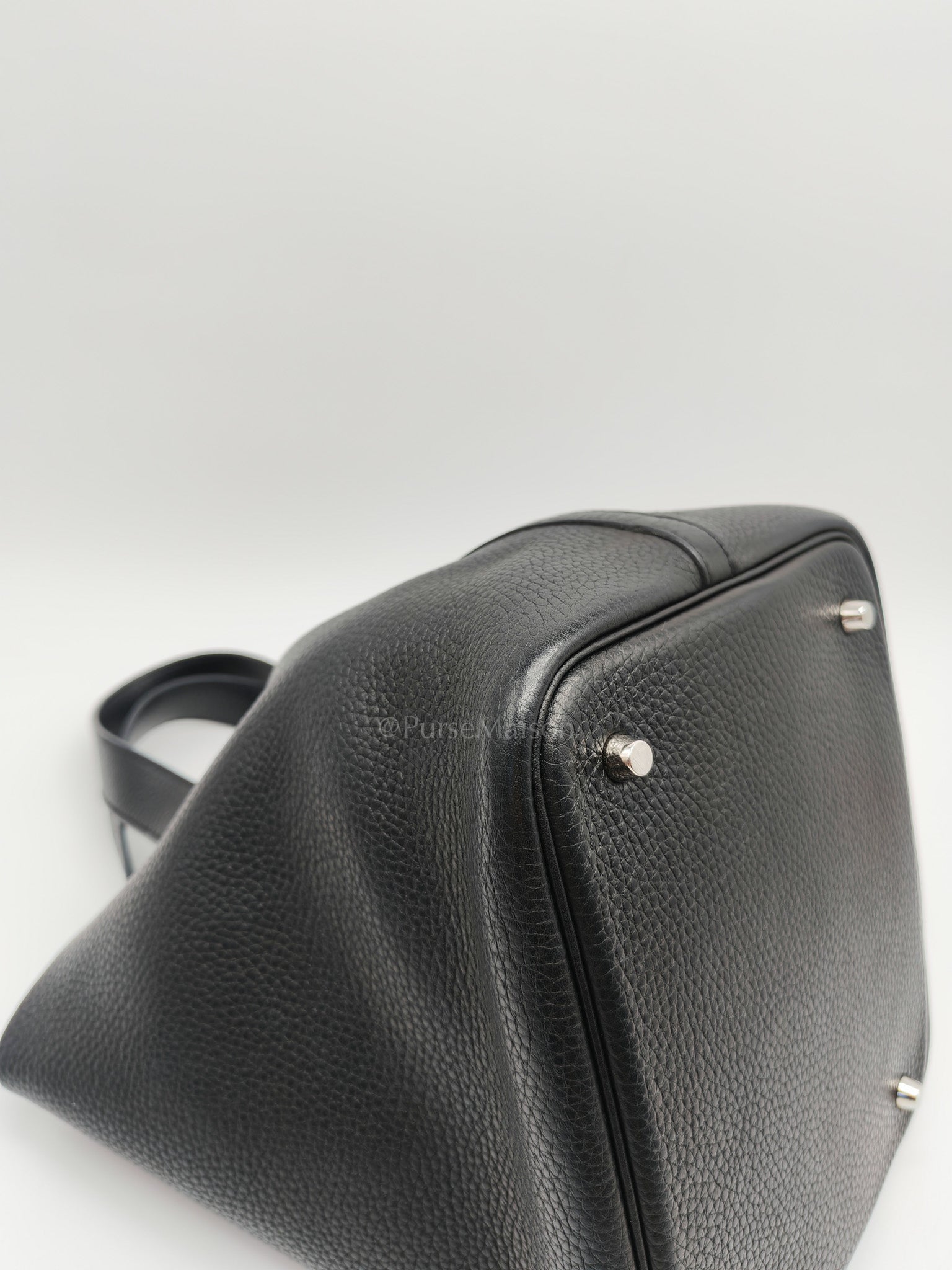 Picotin 22 in Noir Black Clemence Leather & Palladium Hardware Stamp T (2015)