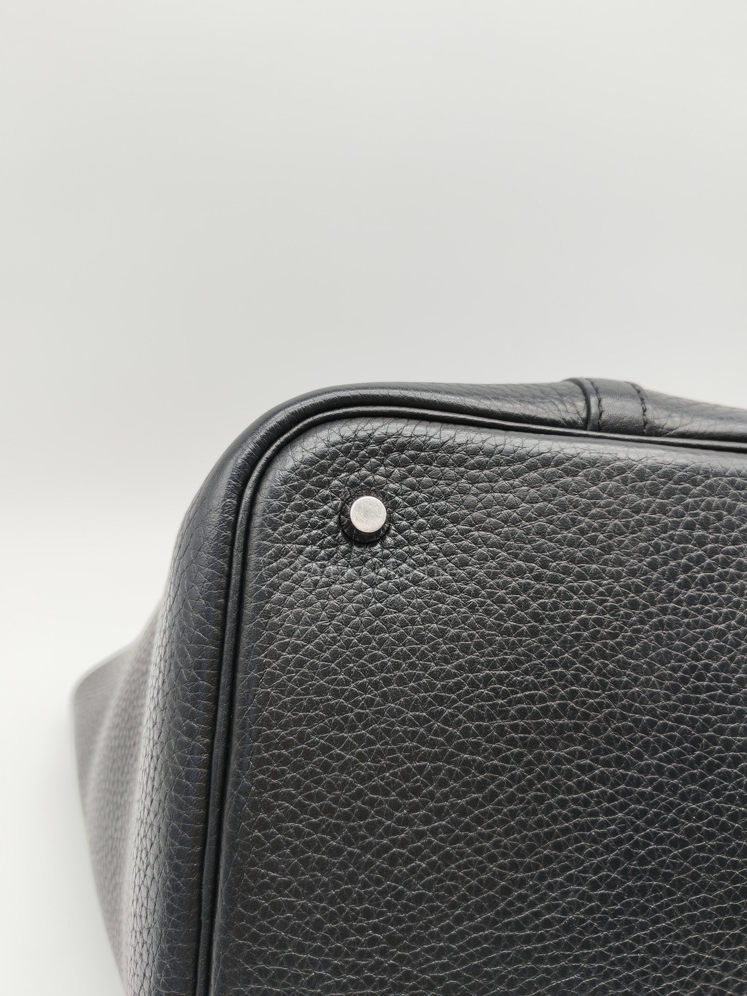 Picotin 22 in Noir Black Clemence Leather & Palladium Hardware Stamp T (2015)
