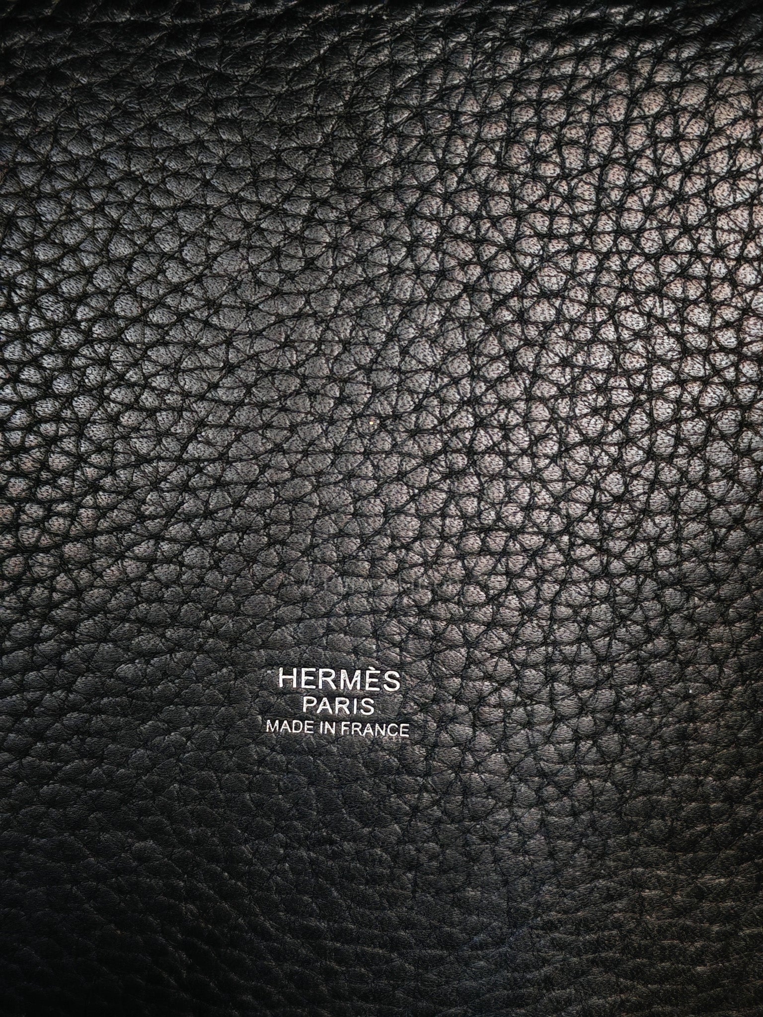 Picotin 22 in Noir Black Clemence Leather & Palladium Hardware Stamp T (2015)
