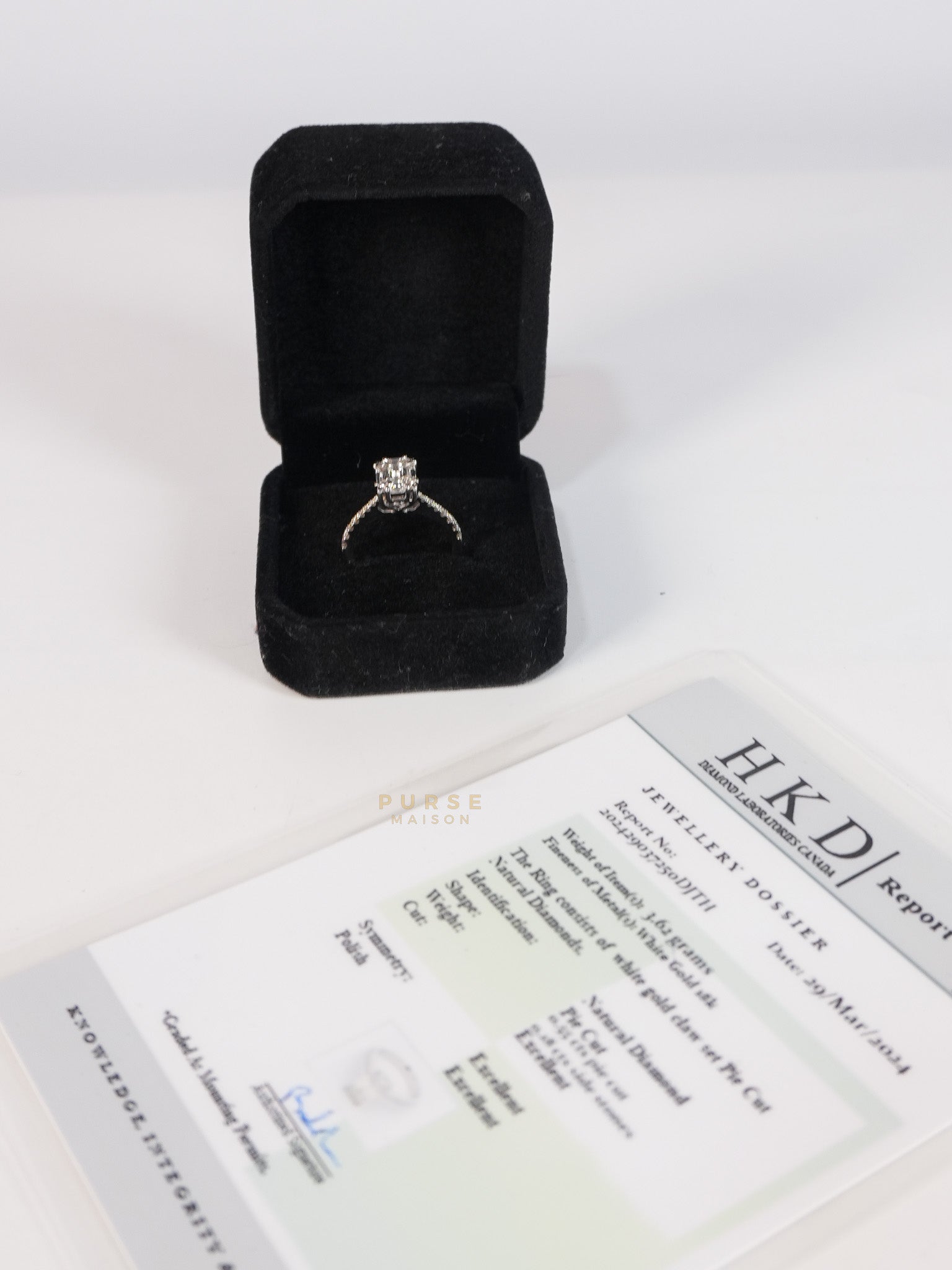 Pie Cut 0.55 cts Natural Diamond Ring | Purse Maison Luxury Bags Shop