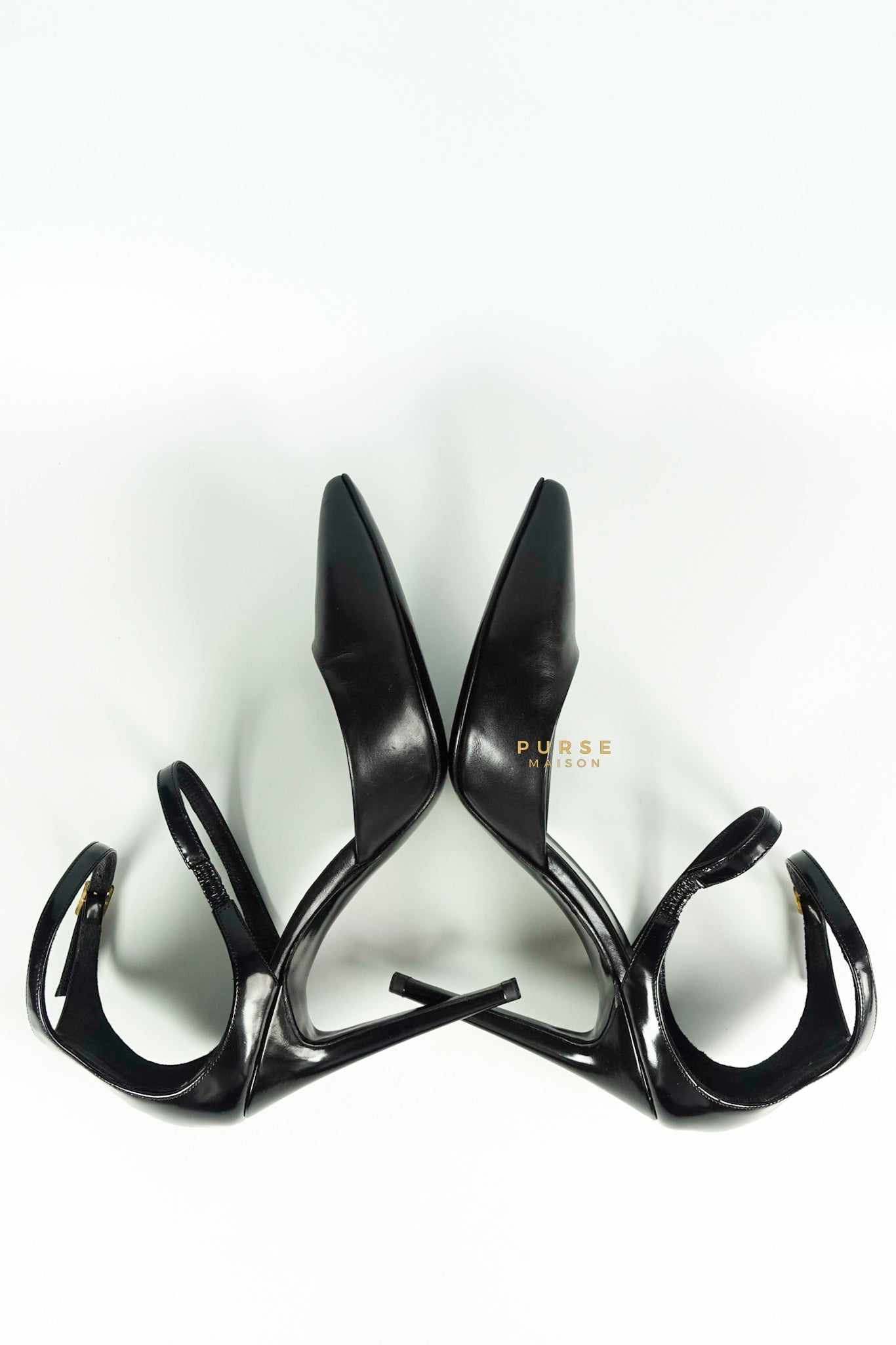 Pierre Hardy Black Leather Strap Pump Shoes (Size 37 EUR, 25cm)