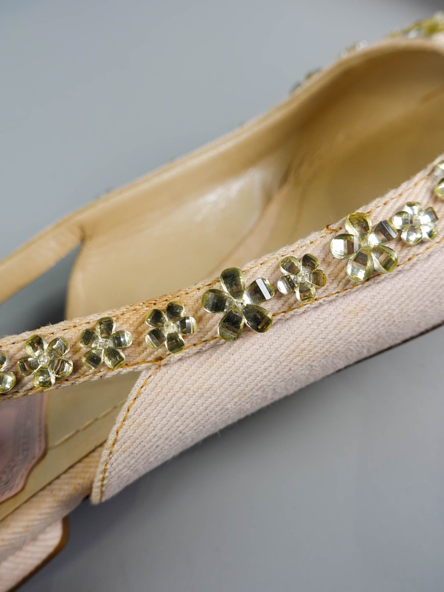 Pink Pointy Crystal Embellished Slingback Flats Size 39 EU | Purse Maison Luxury Bags Shop