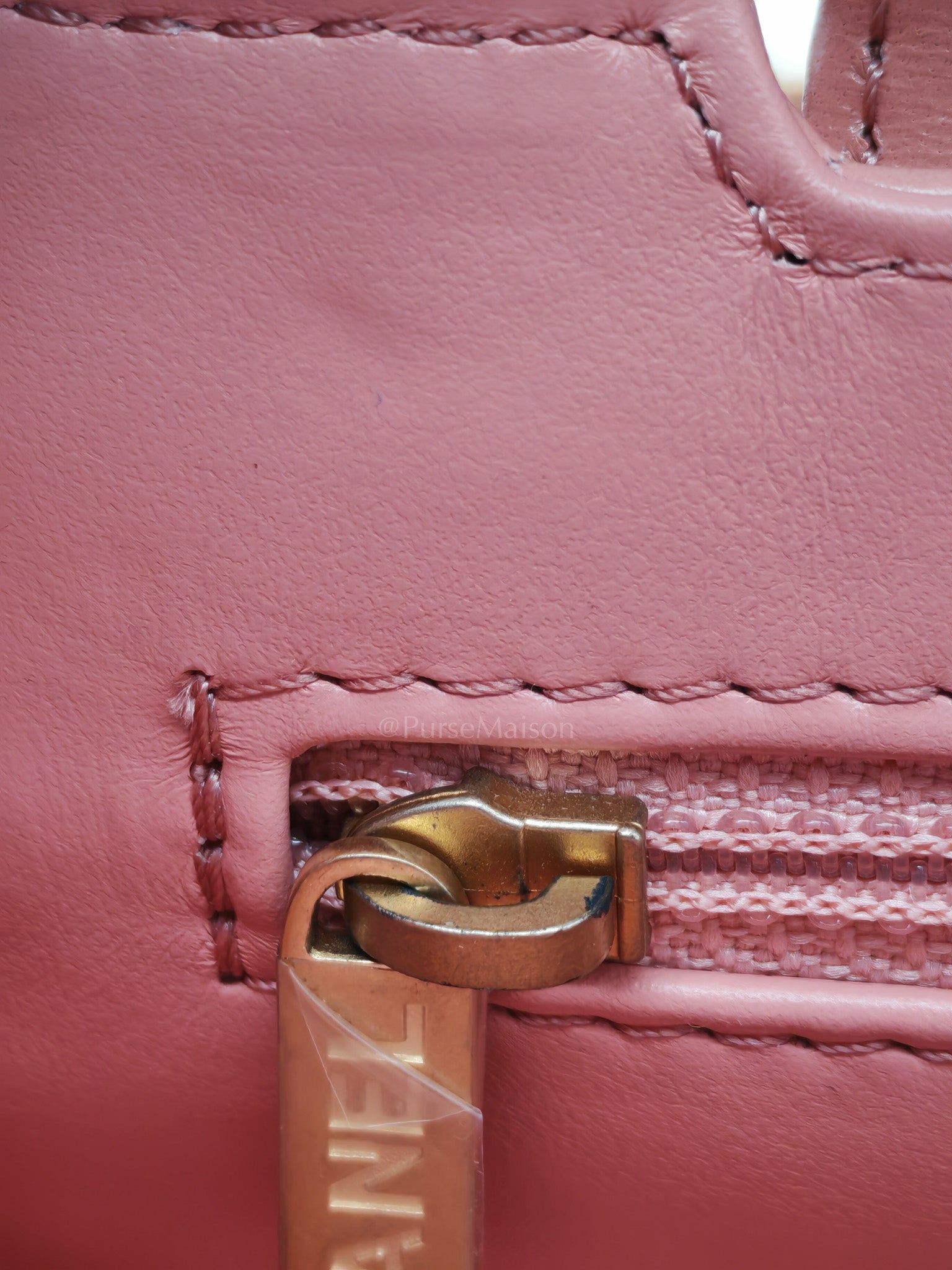 CC Kelly Small In Pink Shiny Aged Calfskin Leather & Gold Hardware Microchip