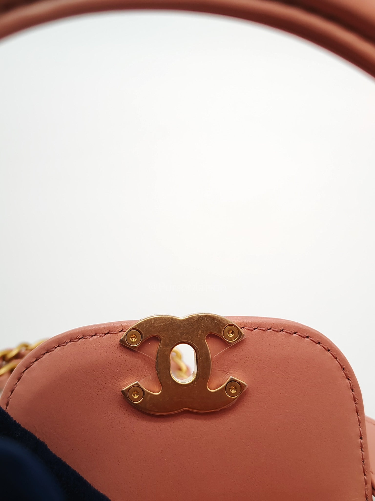 CC Kelly Small In Pink Shiny Aged Calfskin Leather & Gold Hardware Microchip