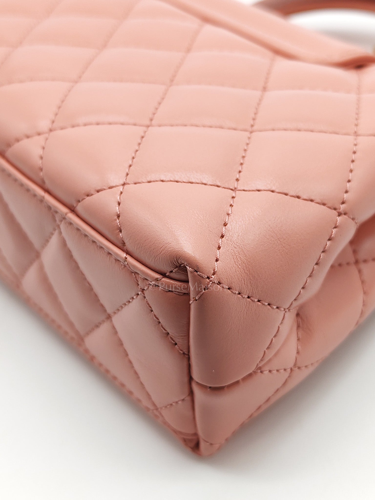 CC Kelly Small In Pink Shiny Aged Calfskin Leather & Gold Hardware Microchip