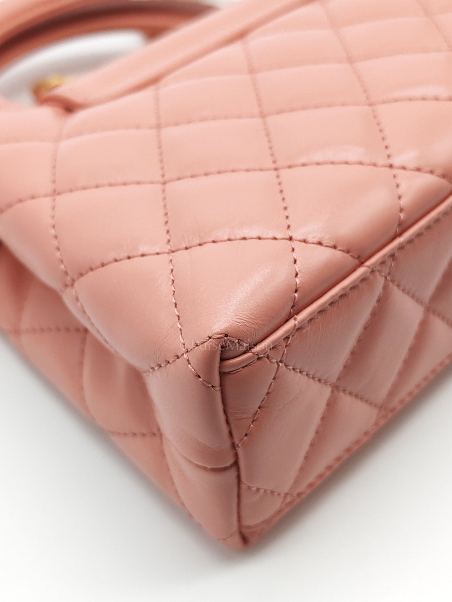 CC Kelly Small In Pink Shiny Aged Calfskin Leather & Gold Hardware Microchip